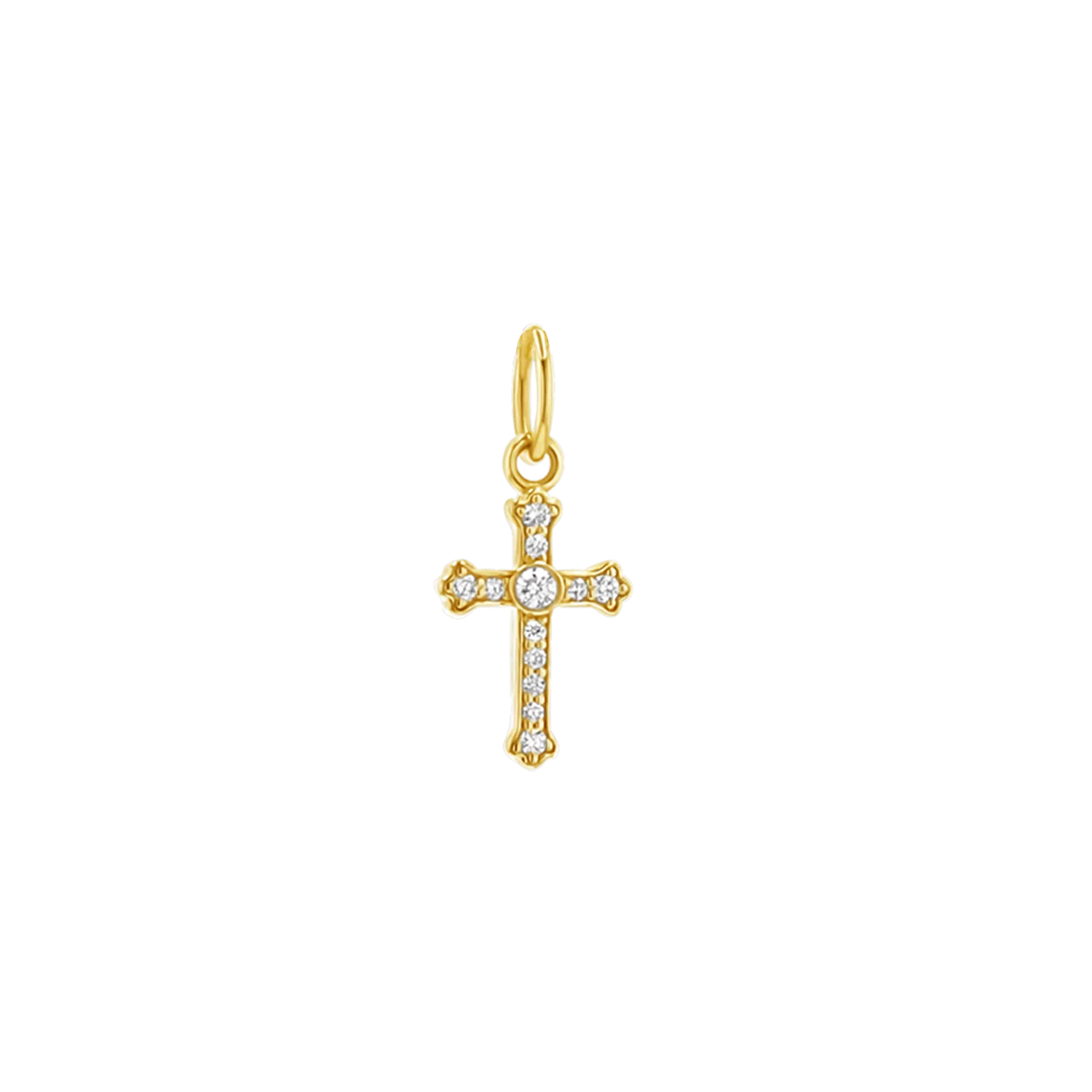 Orthodox Diamond Cross Charm