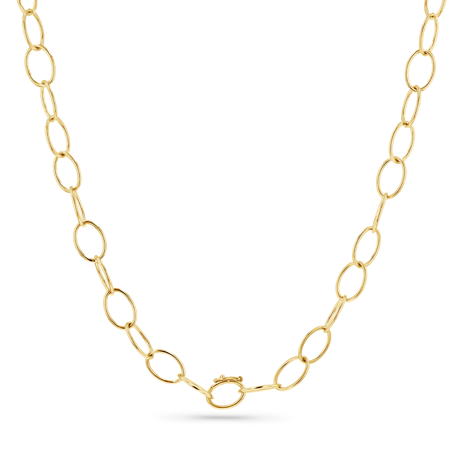 Oval Link Charm Necklace