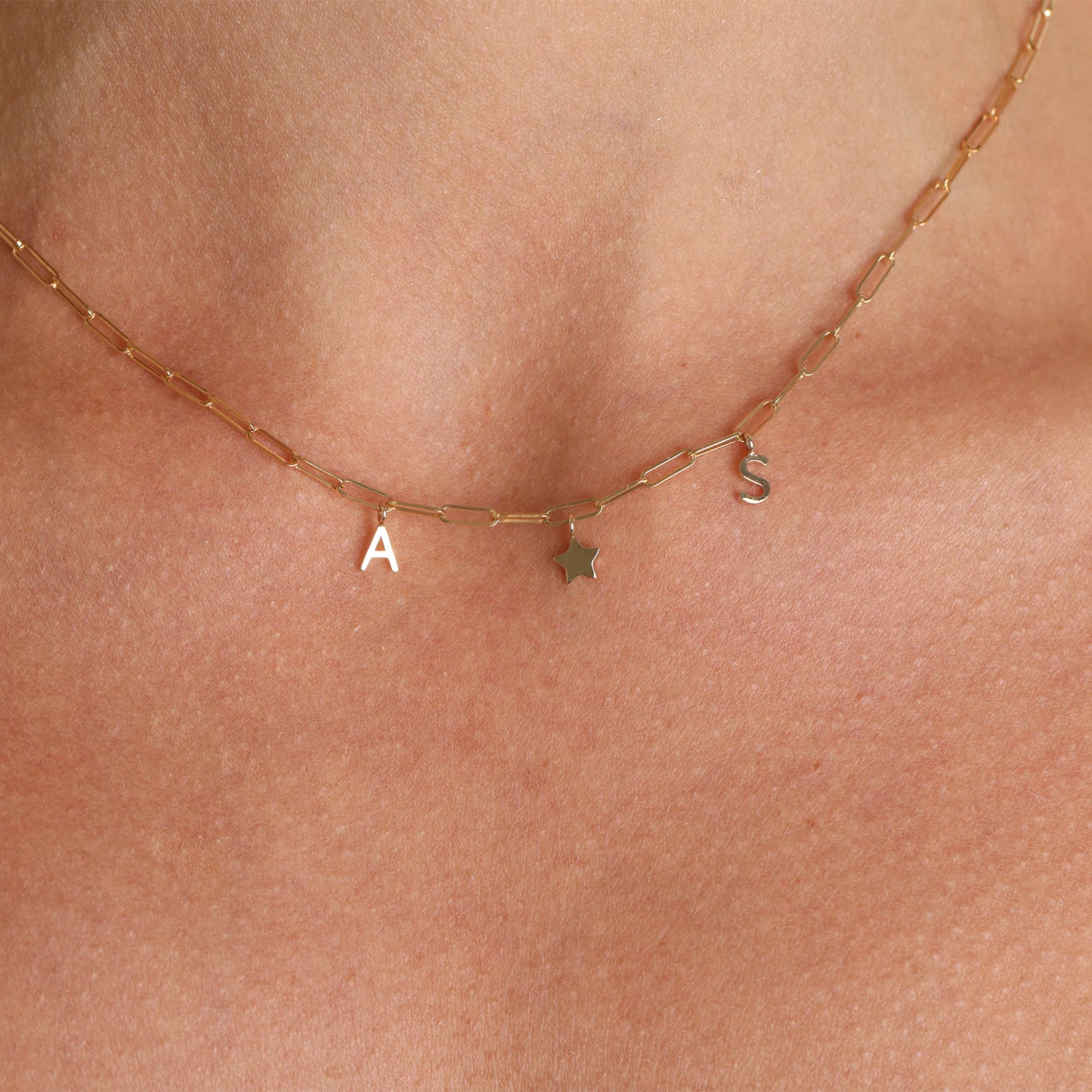 Paper Clip Link Custom Charm Necklace - Image 5