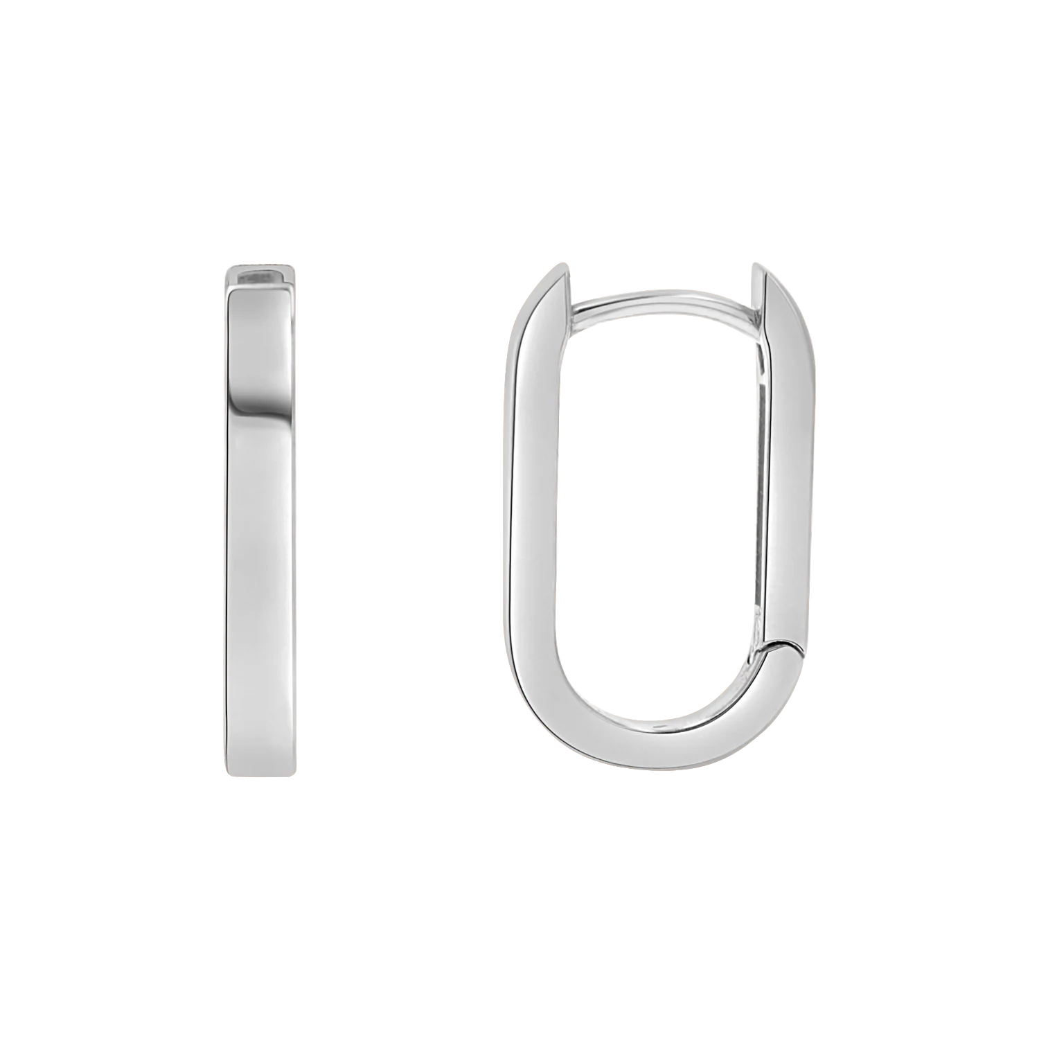 Paper Clip Huggie Hoop Earrings - Image 2