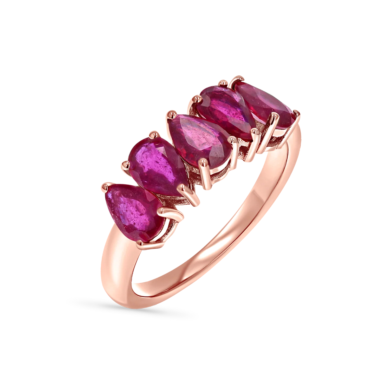 Pear Shape Ruby Half Eternity - Image 3