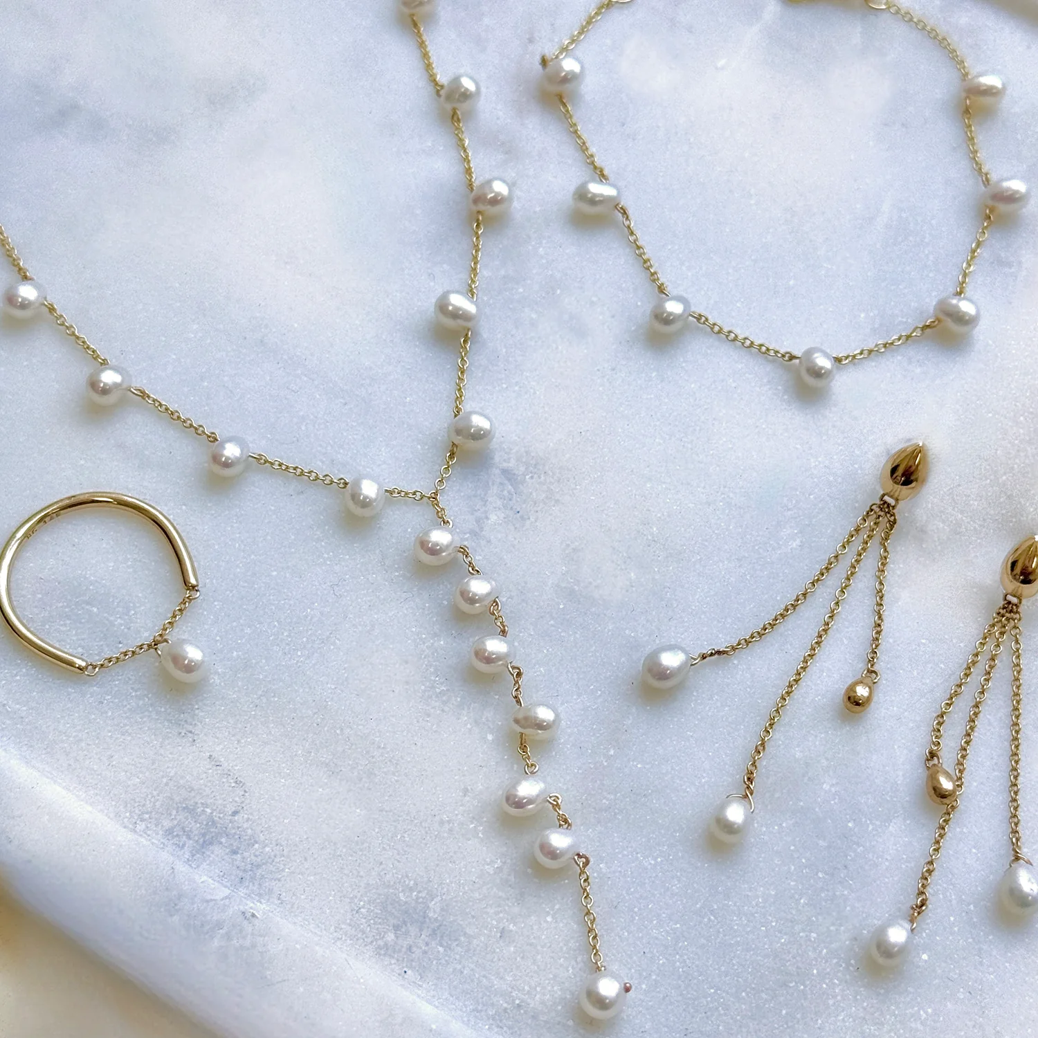 Pearl Drop Station Bracelet - Image 4