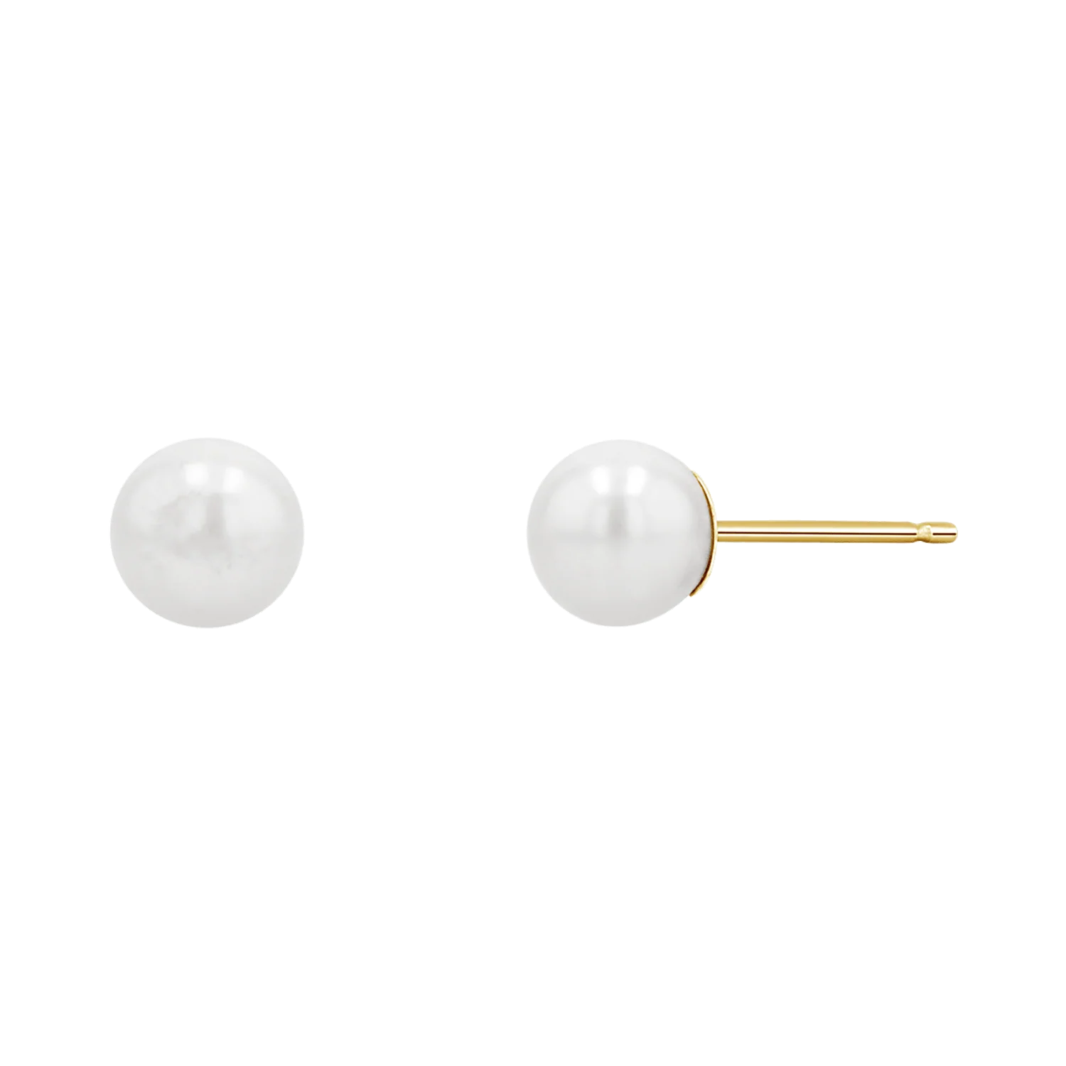 Pearl Stud Earrings - Image 4