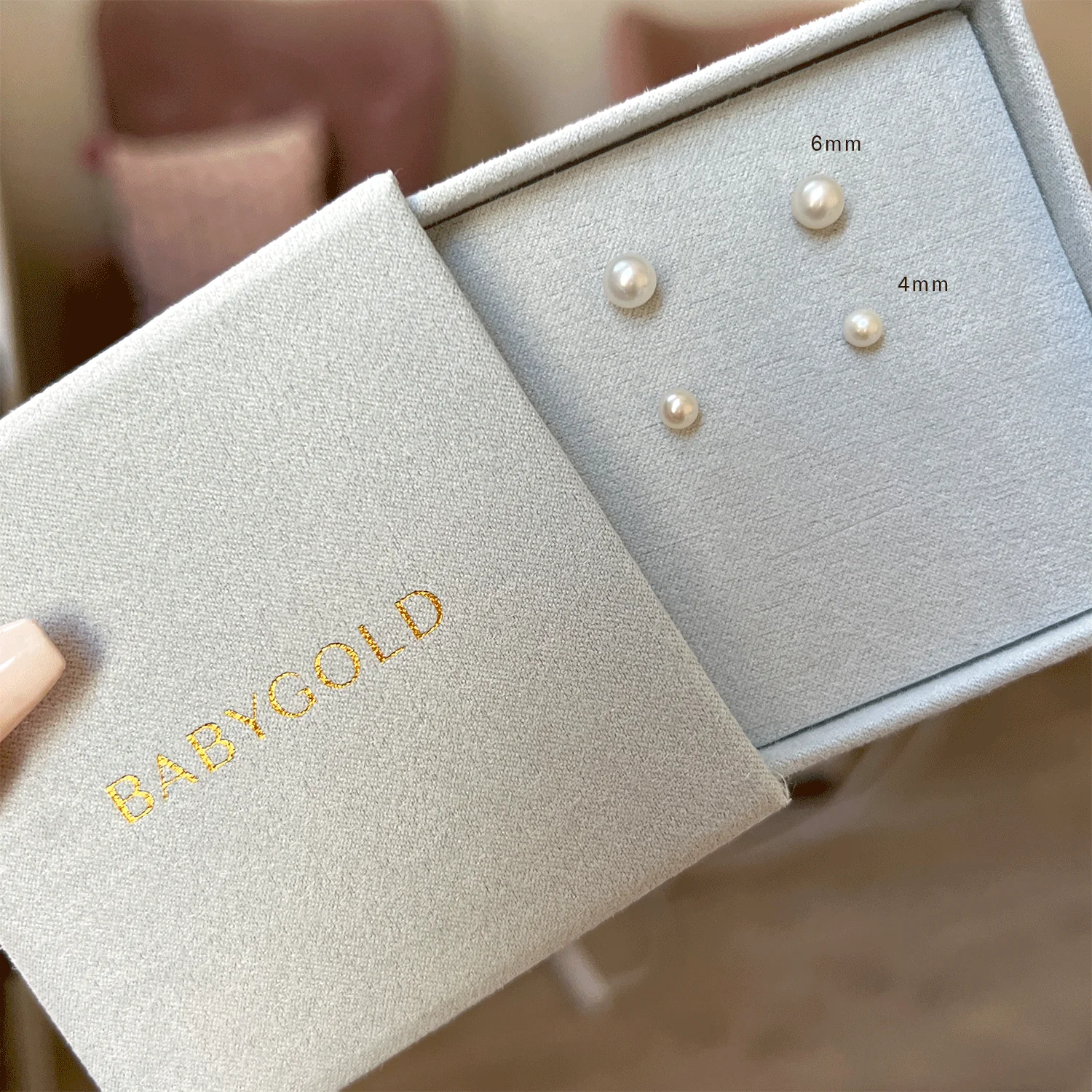 Pearl Stud Earrings - Image 8