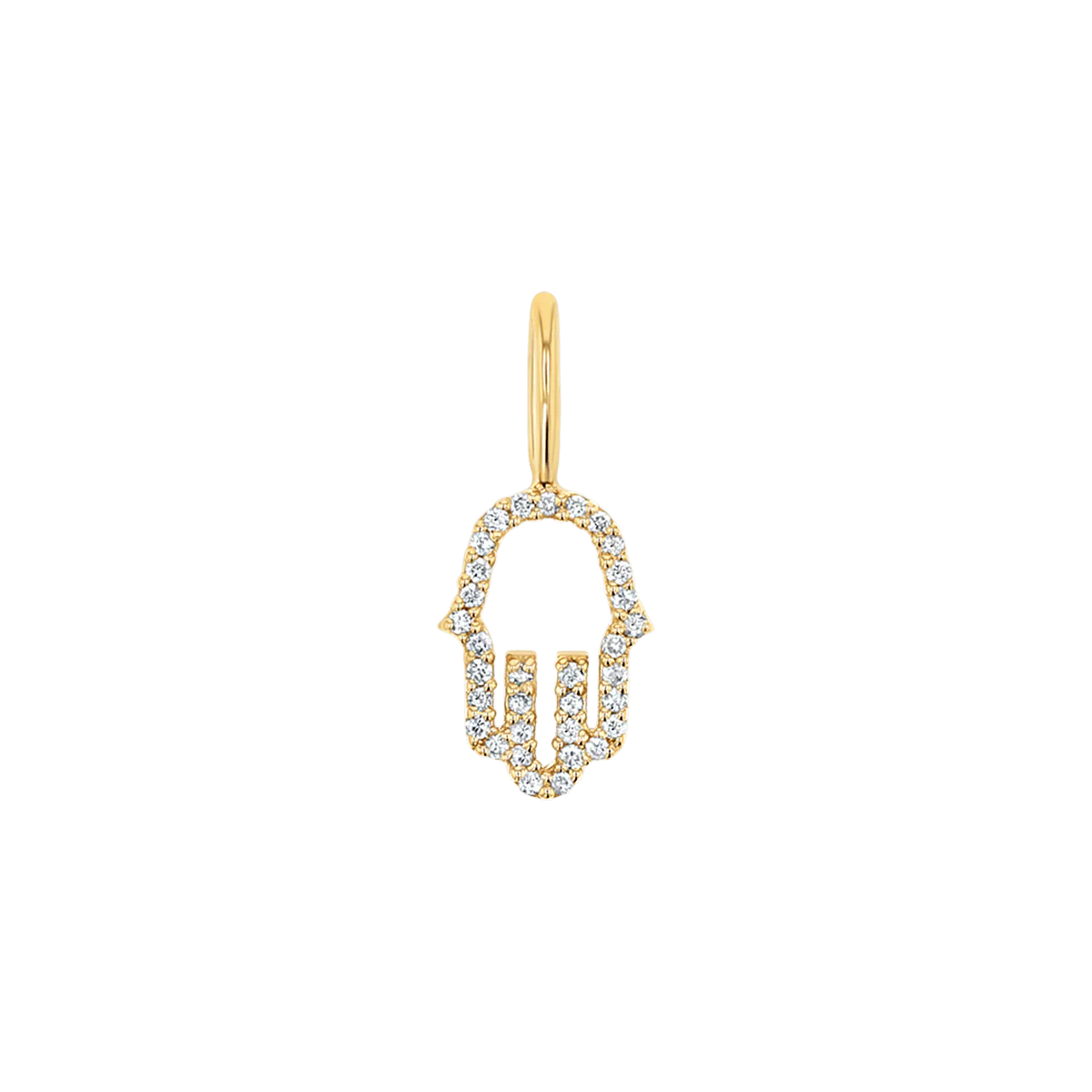 Petite Hamsa Diamond Charm