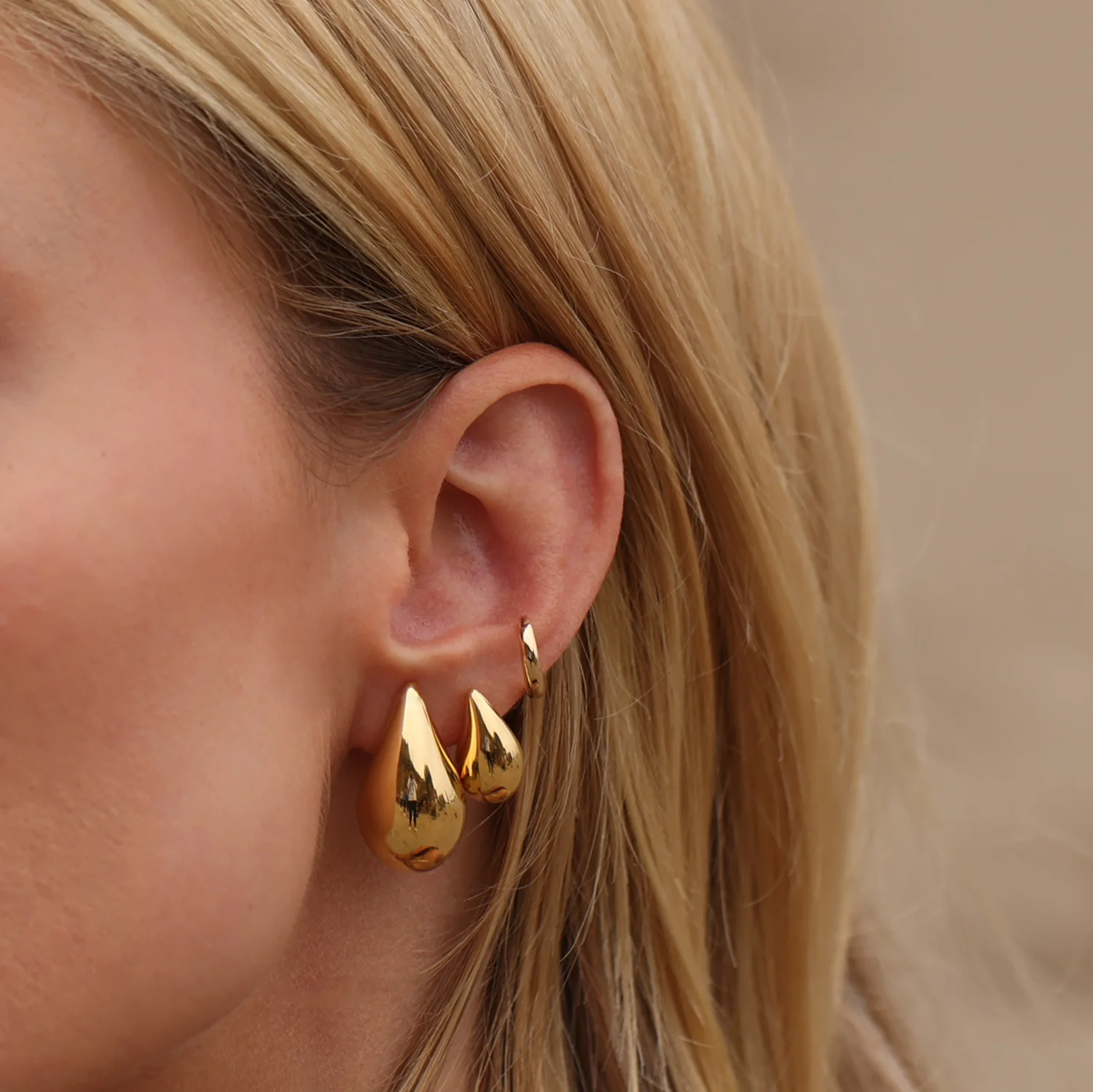 Puff Rain Drop Earrings - Image 8