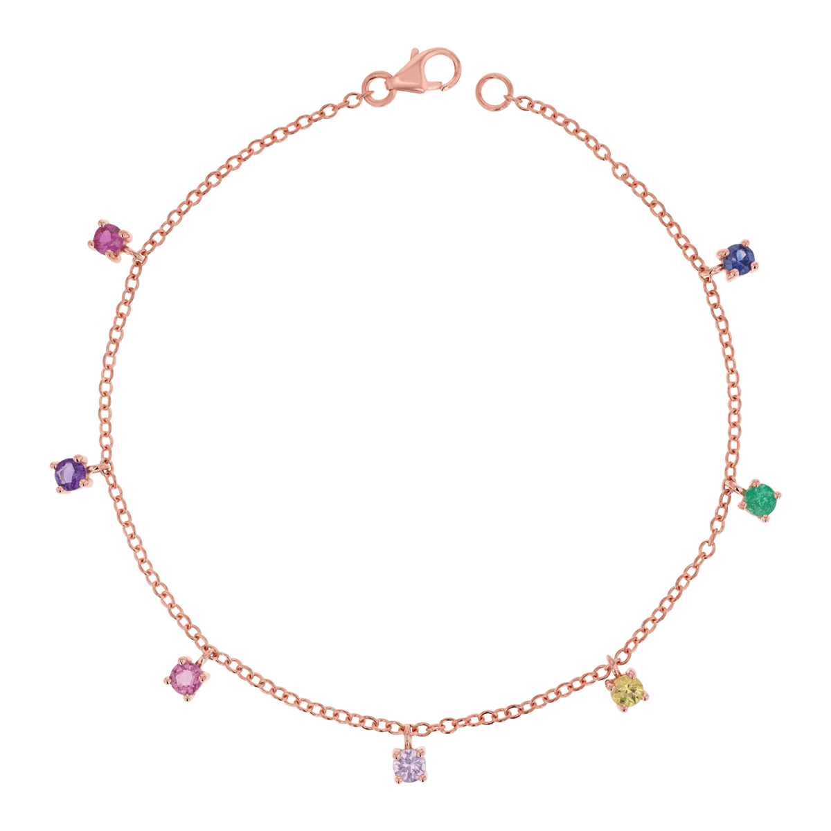 Rainbow Gemstone Drop Bracelet - Image 3