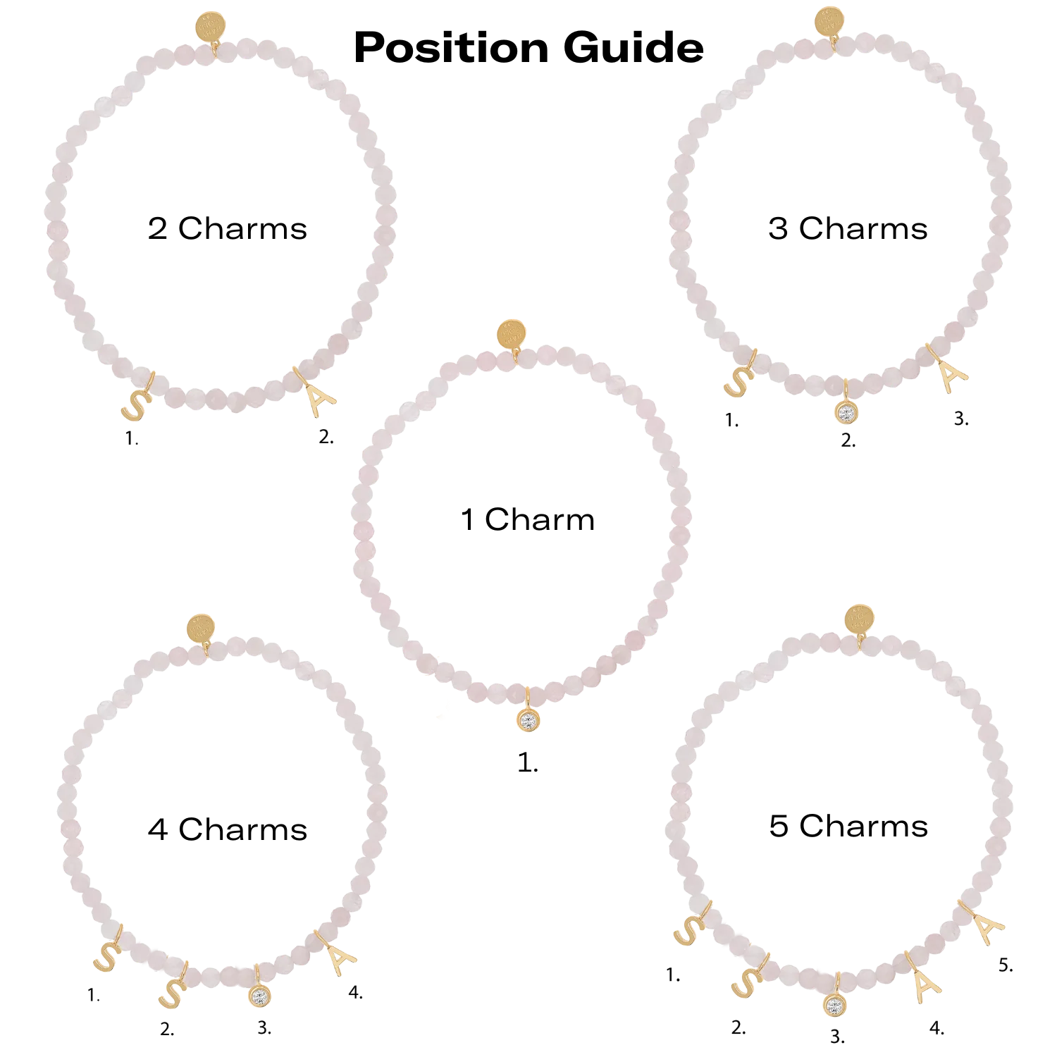 Rose Quartz & Custom Charm Bracelet - Image 3
