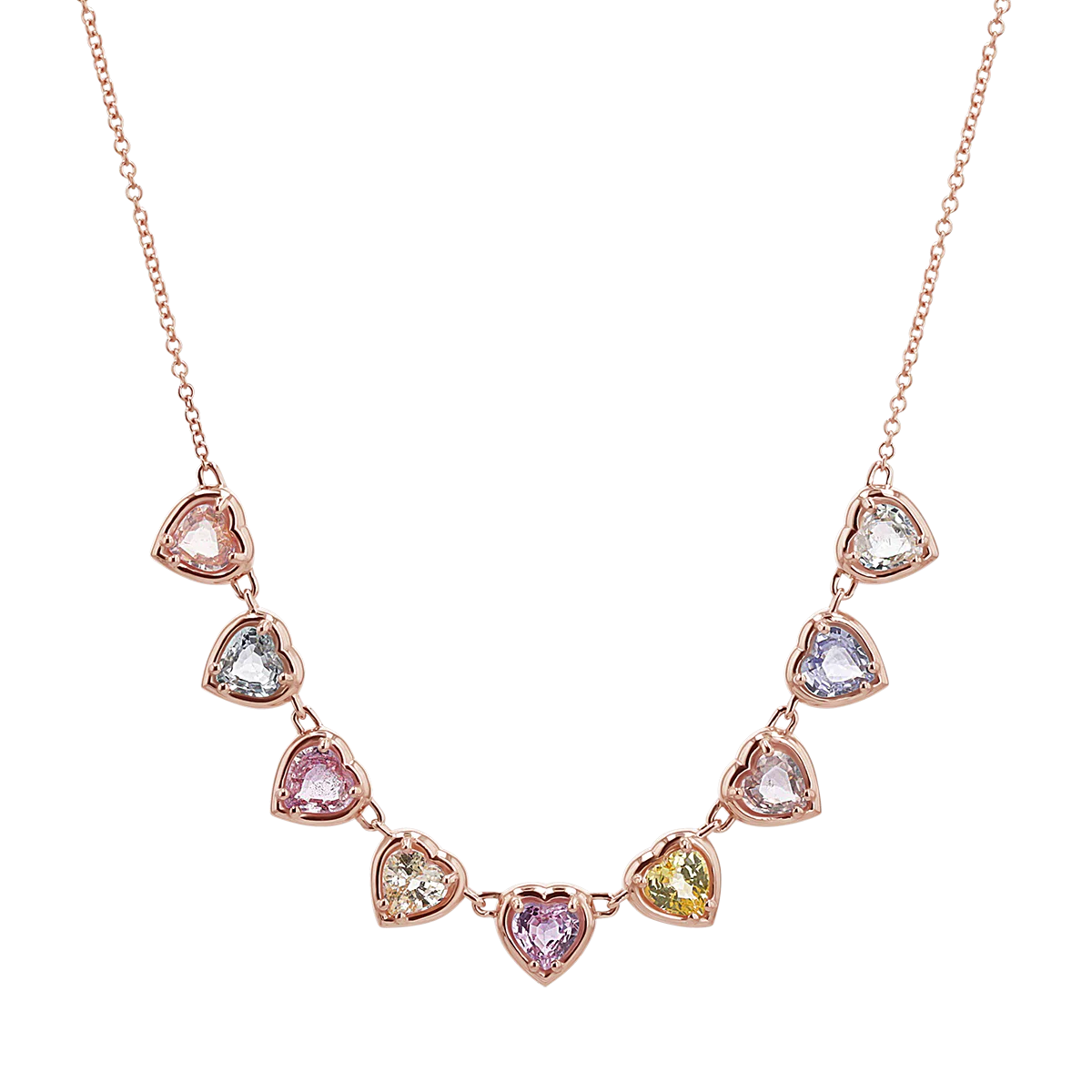 Sapphire Heart Strand Necklace - Image 3