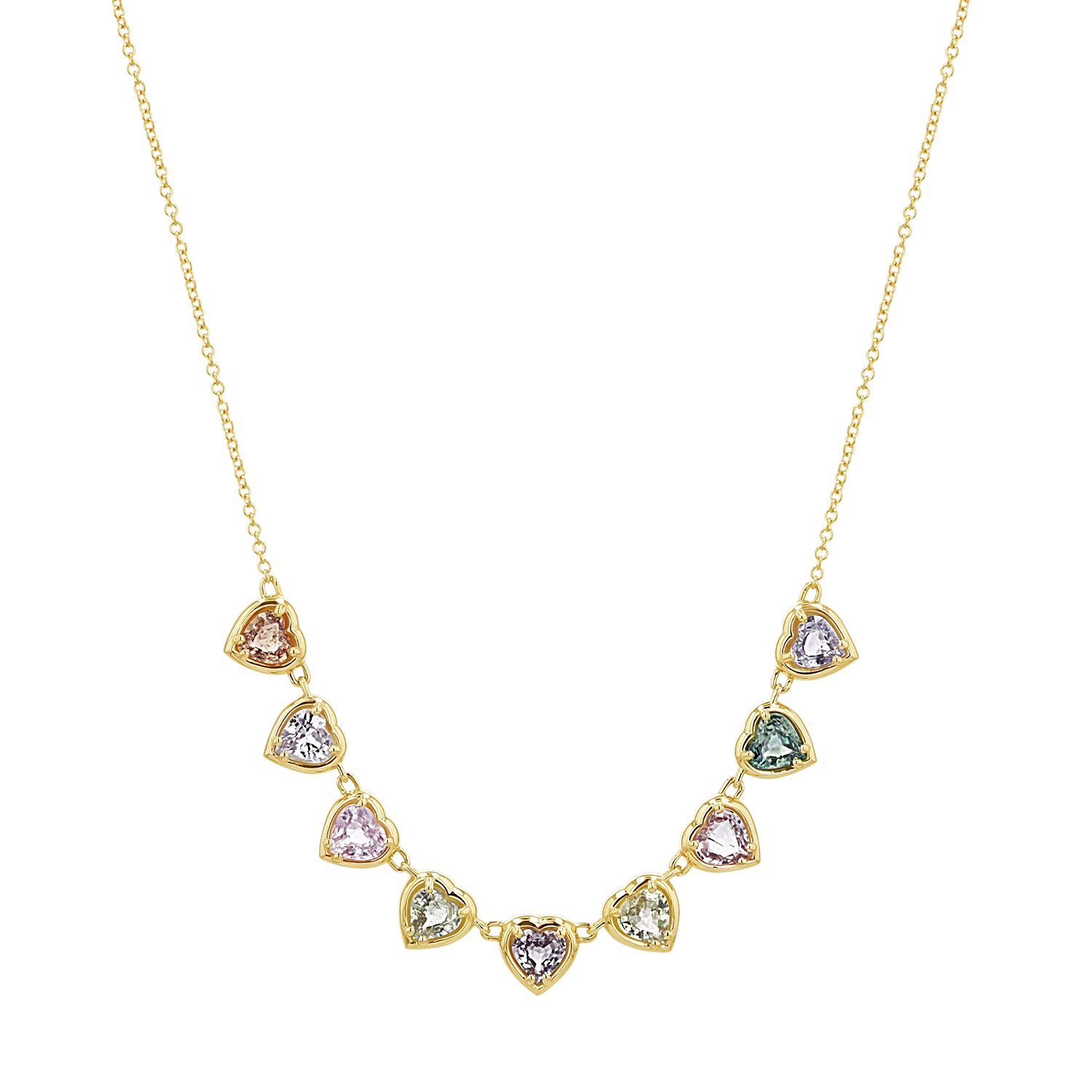 Sapphire Heart Strand Necklace - Image 5
