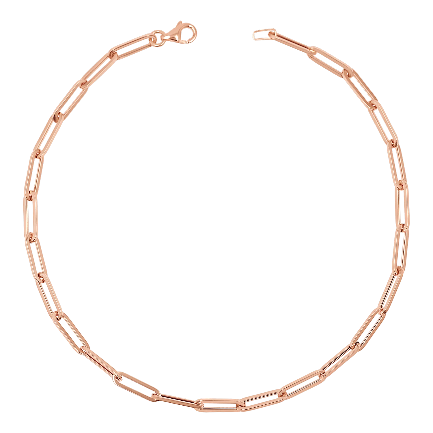 14K Signature Paper Clip Chain Anklet - Image 3