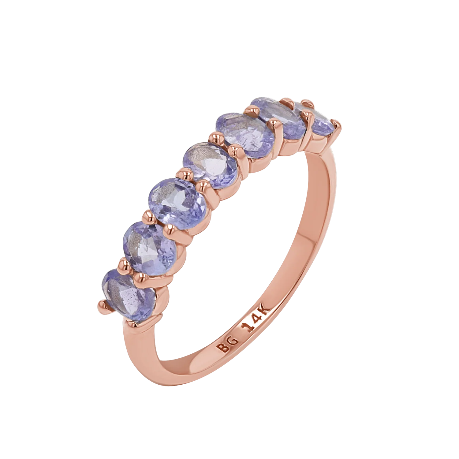 Tanzanite Oval Half Eternity Band - Image 3