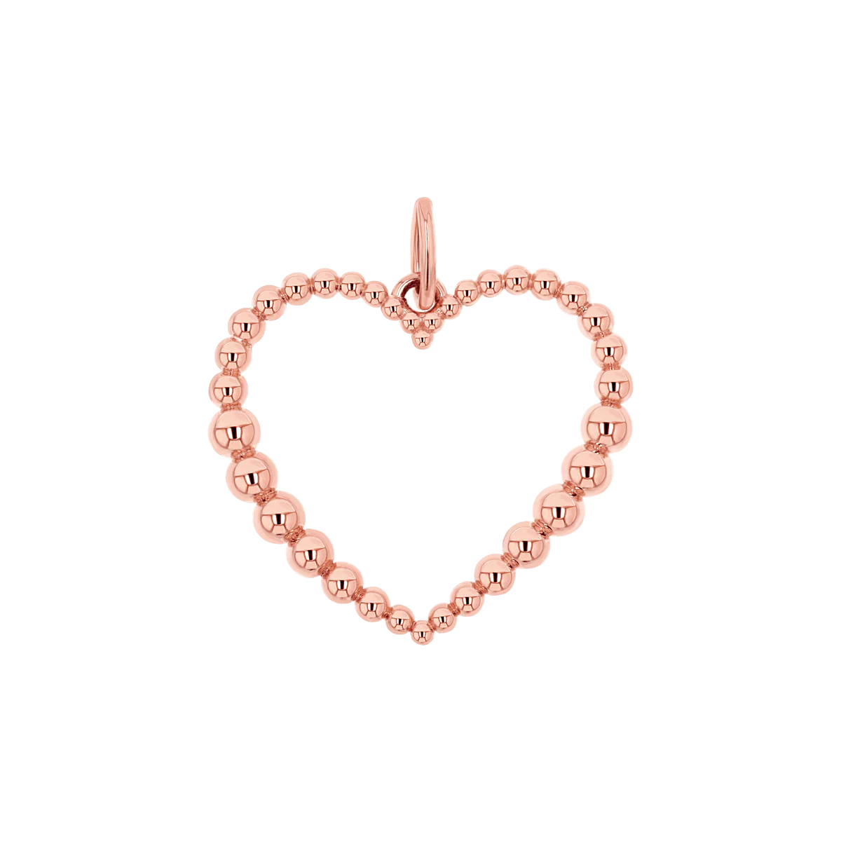 Tapered Bead Heart Charm - Image 3