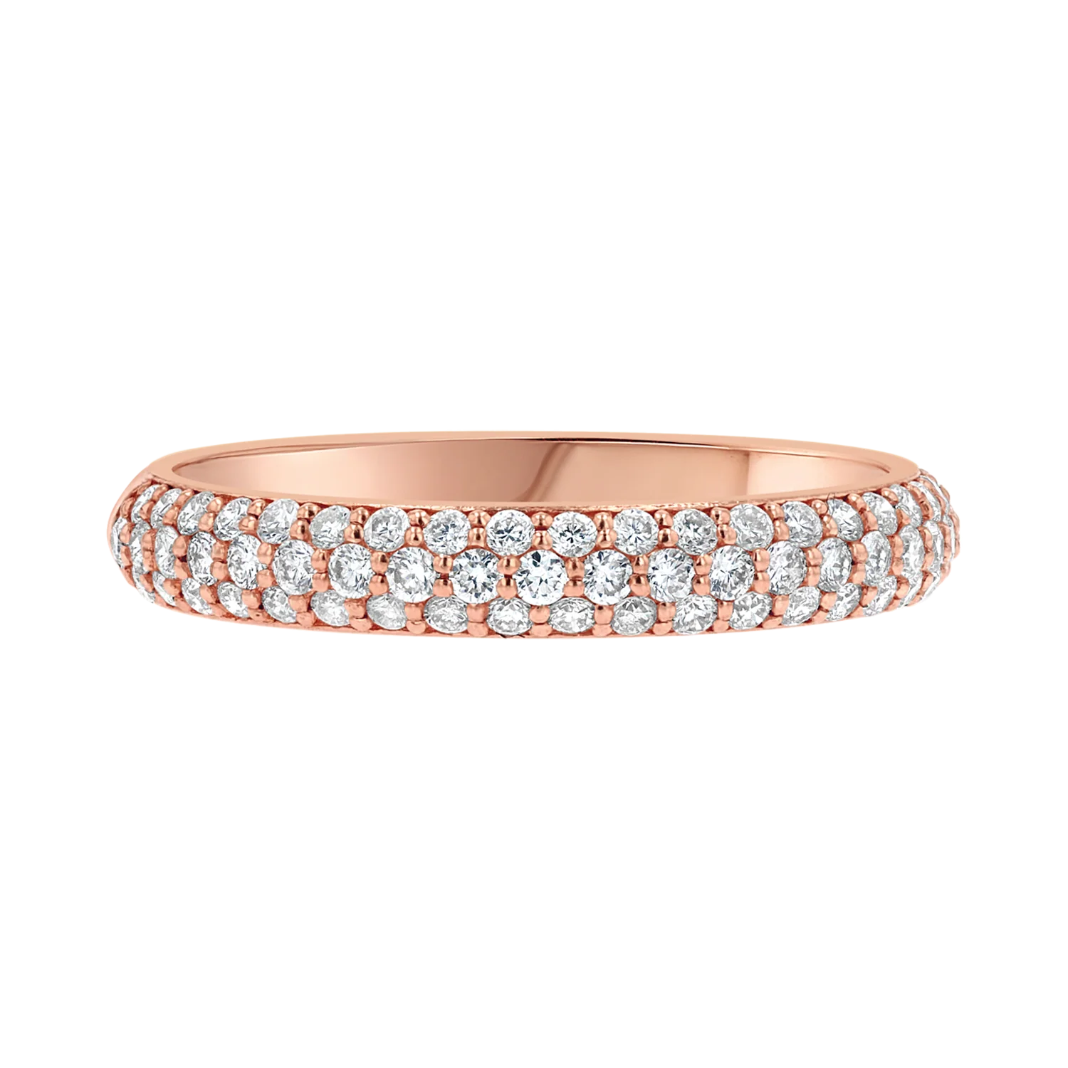 Three Row Pave Diamond Band - Image 6