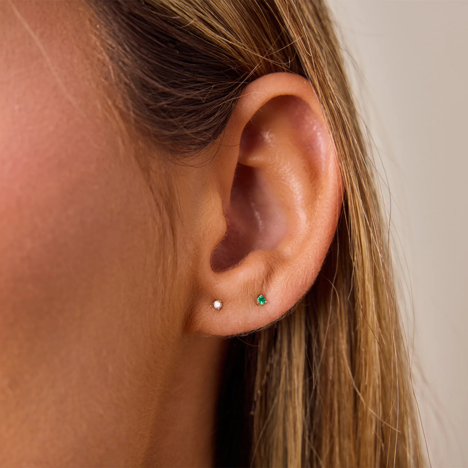 Tiny Gemstone Stud Earrings - Image 22