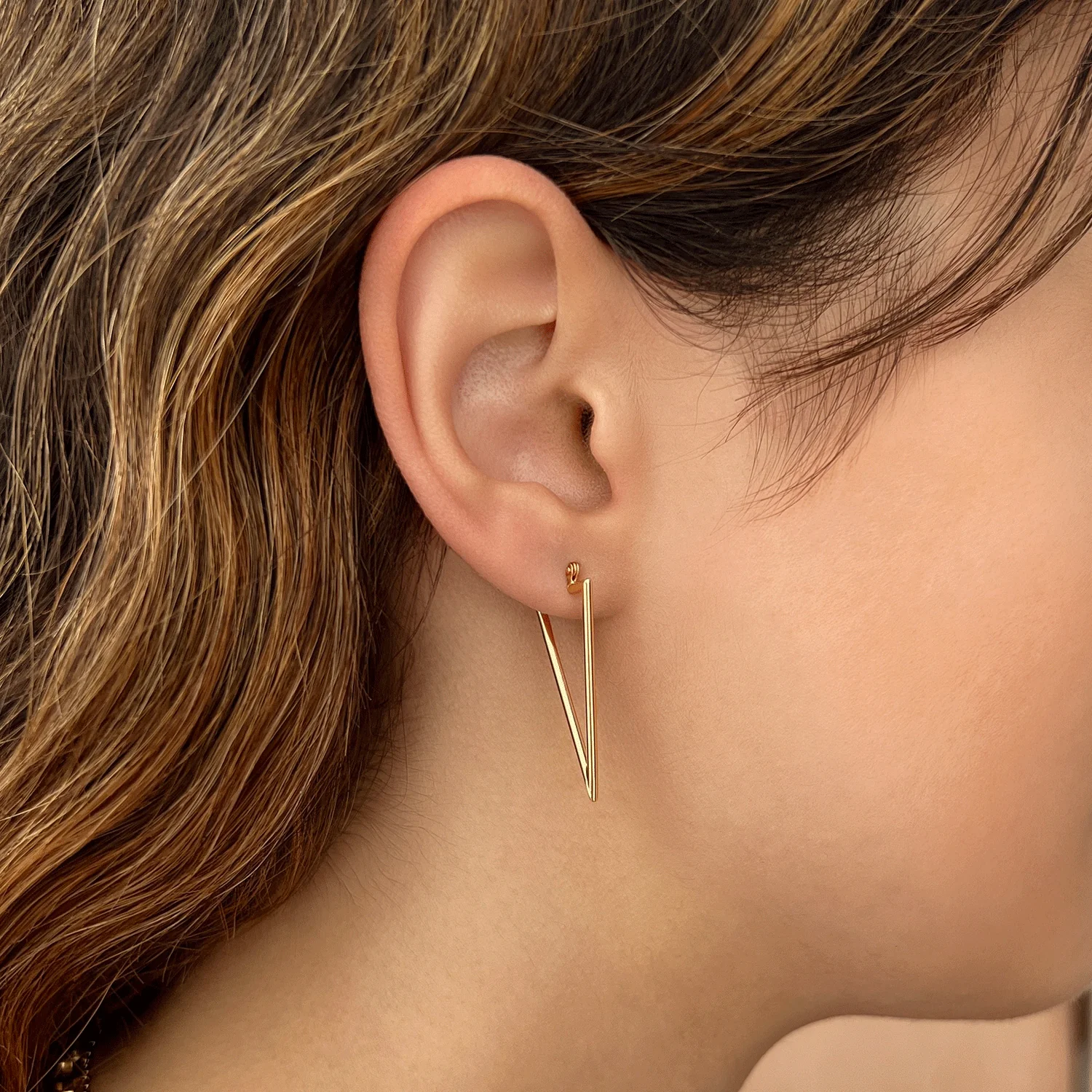 Triangle Hoop Earrings - Image 4