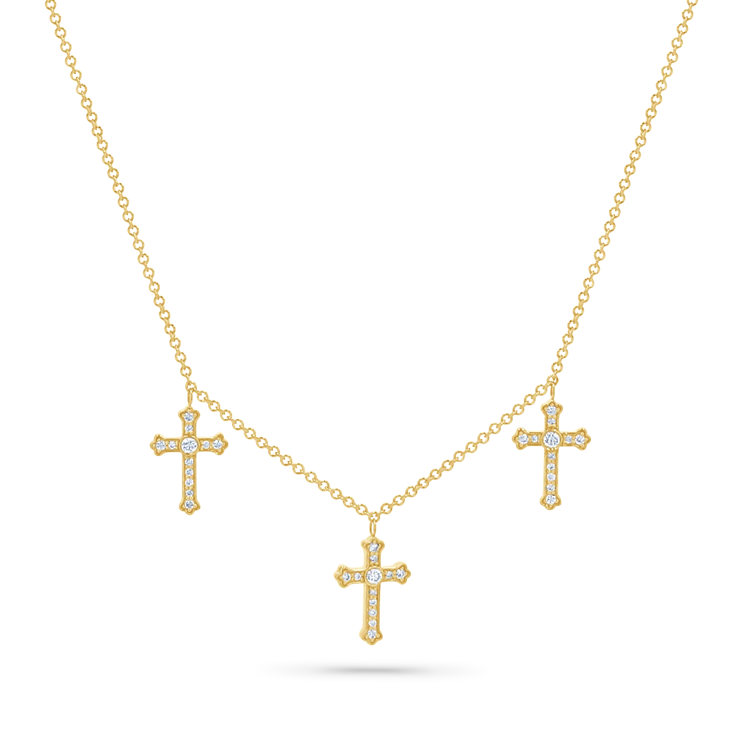 Trinity Diamond Cross Necklace