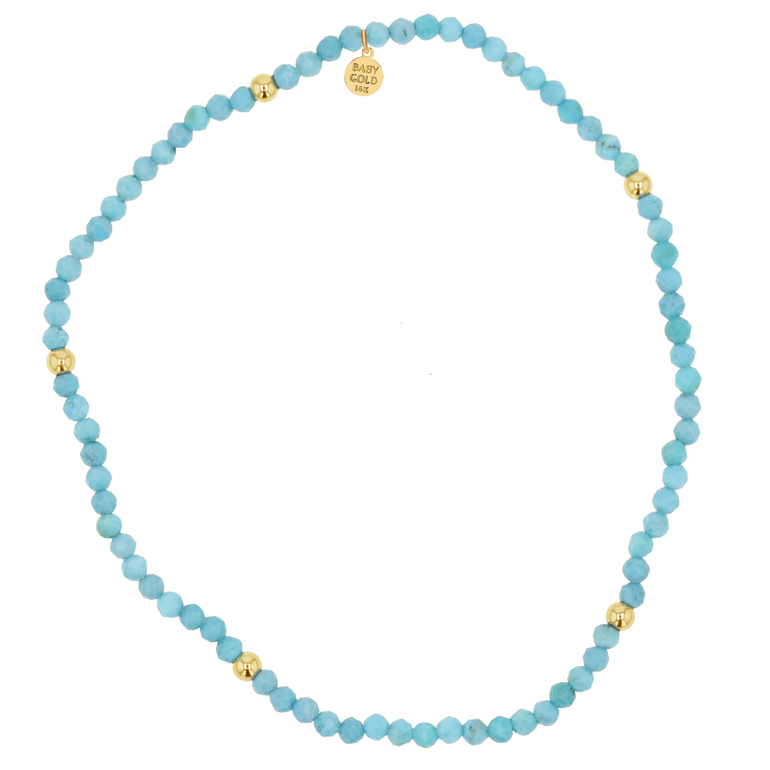 Turquoise Stretch Beaded Bracelet