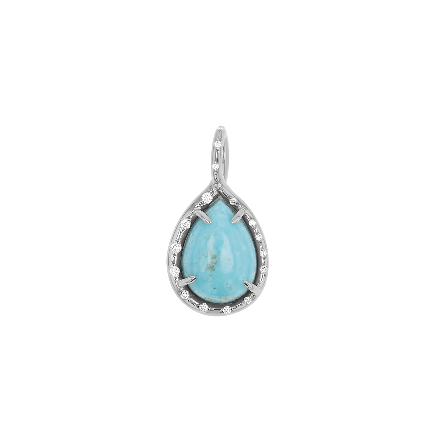Turquoise Tear Drop Charm - Image 2