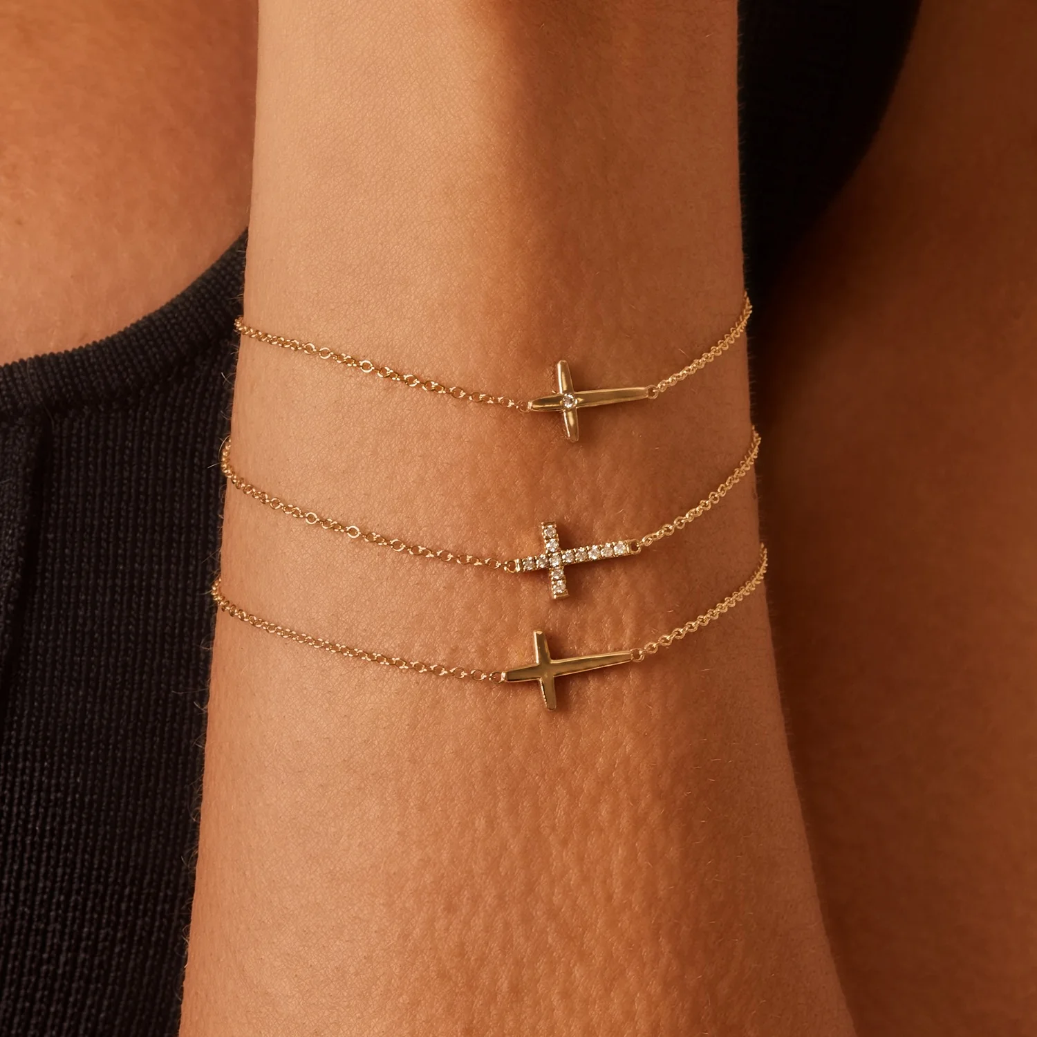 Sculptural Cross Bracelet - Image 6
