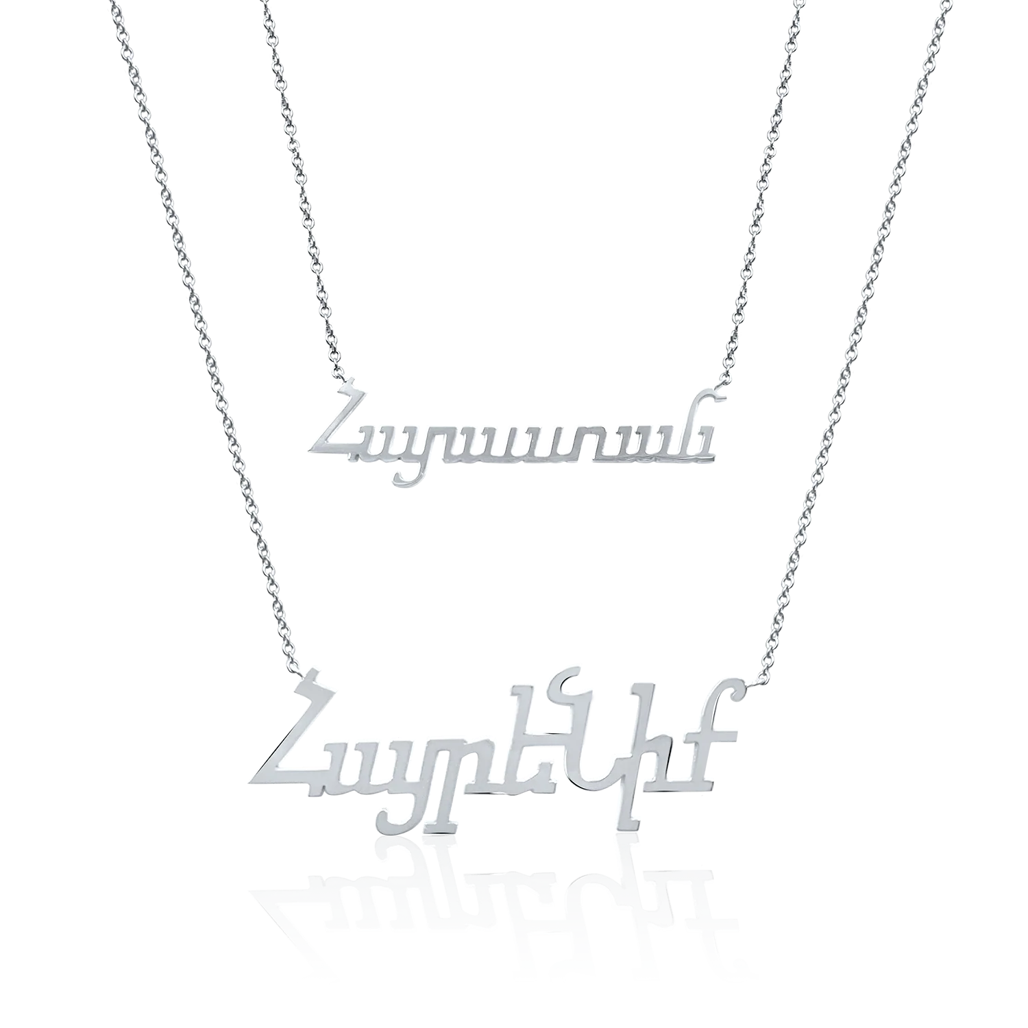 Personalized Armenian Letter Name Necklace - Image 2
