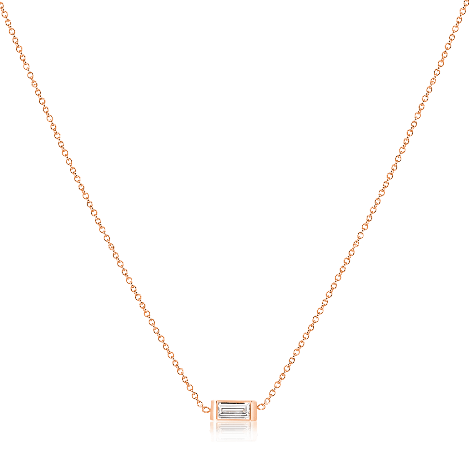 Baguette Diamond Necklace - Image 3