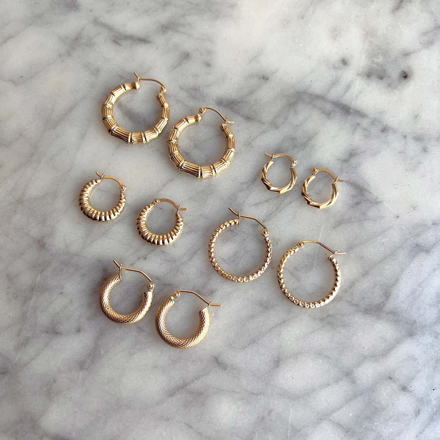 Bamboo Hoop Earrings - Image 3
