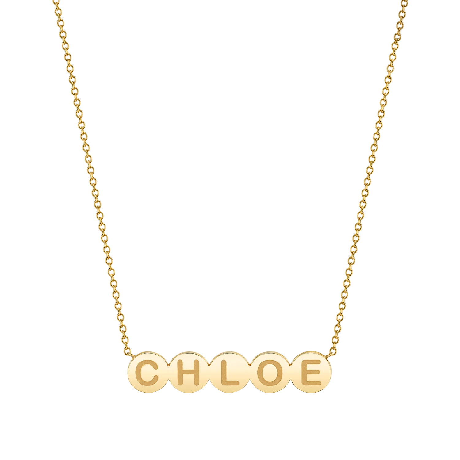 Bubble Round Engravable Necklace