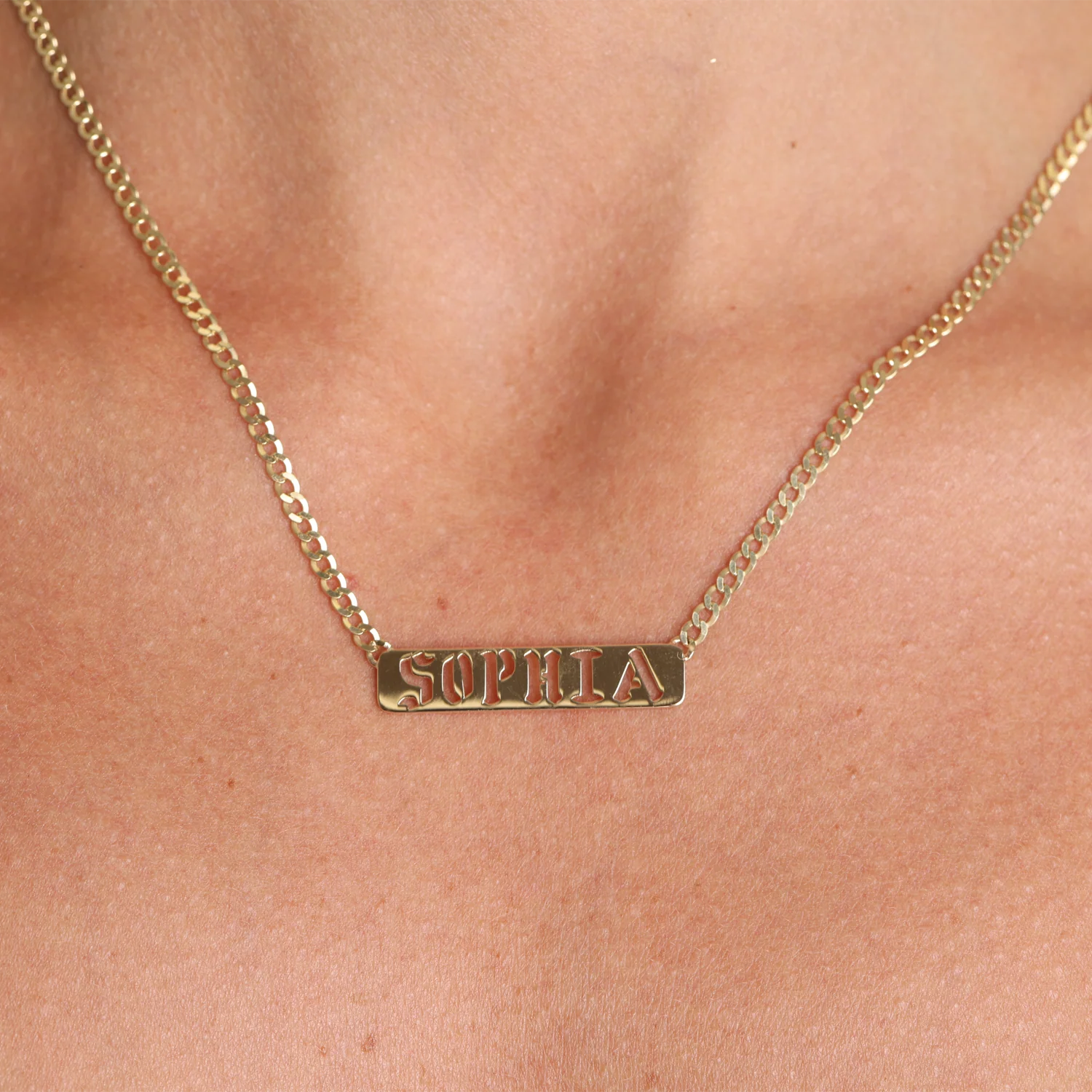 Cuban Link Custom Nameplate Necklace - Image 9
