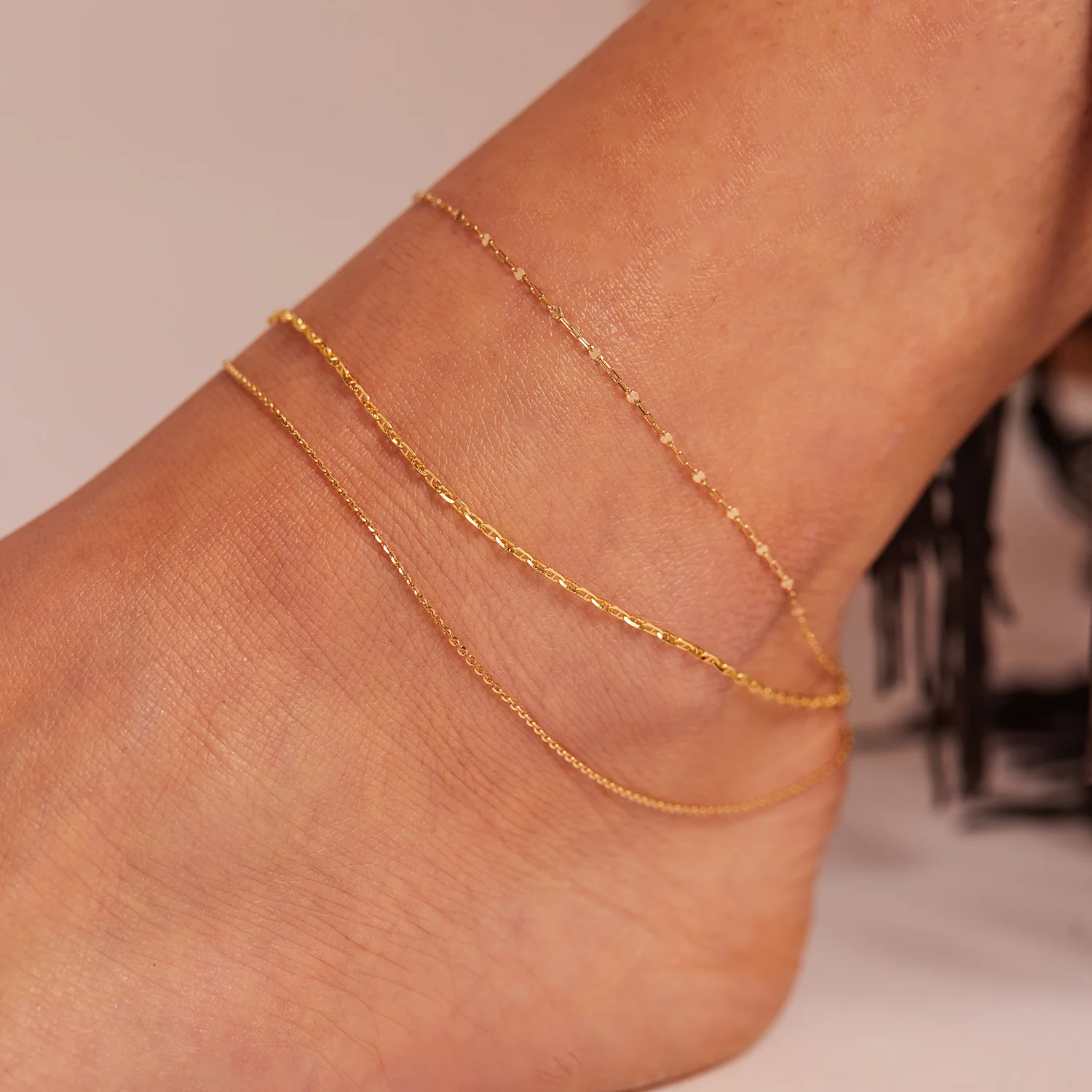 Diamond Cut Chain Anklet - Image 5