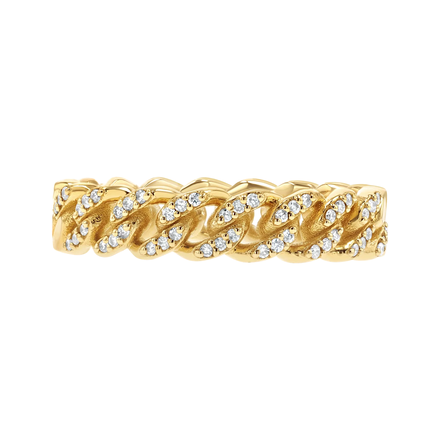 Diamond Pave Cuban Link Ring - Image 4