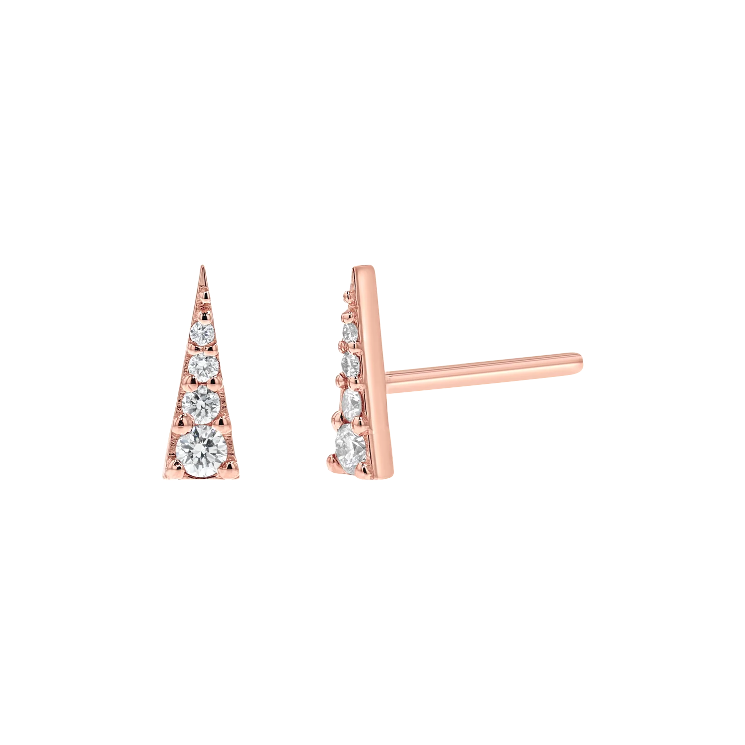 Diamond Spike Stud Earrings - Image 3
