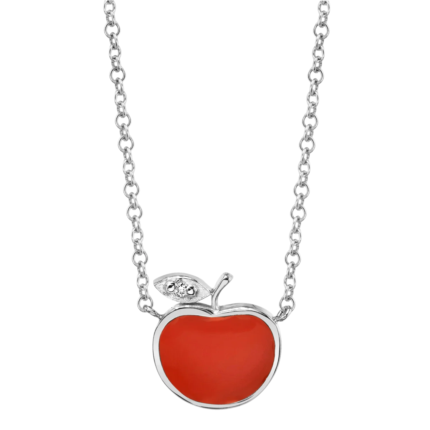 Enamel Apple Necklace - Image 2