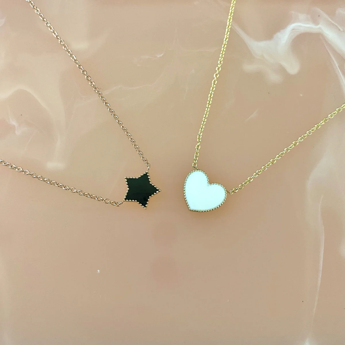 Enamel Heart Necklace - Image 3