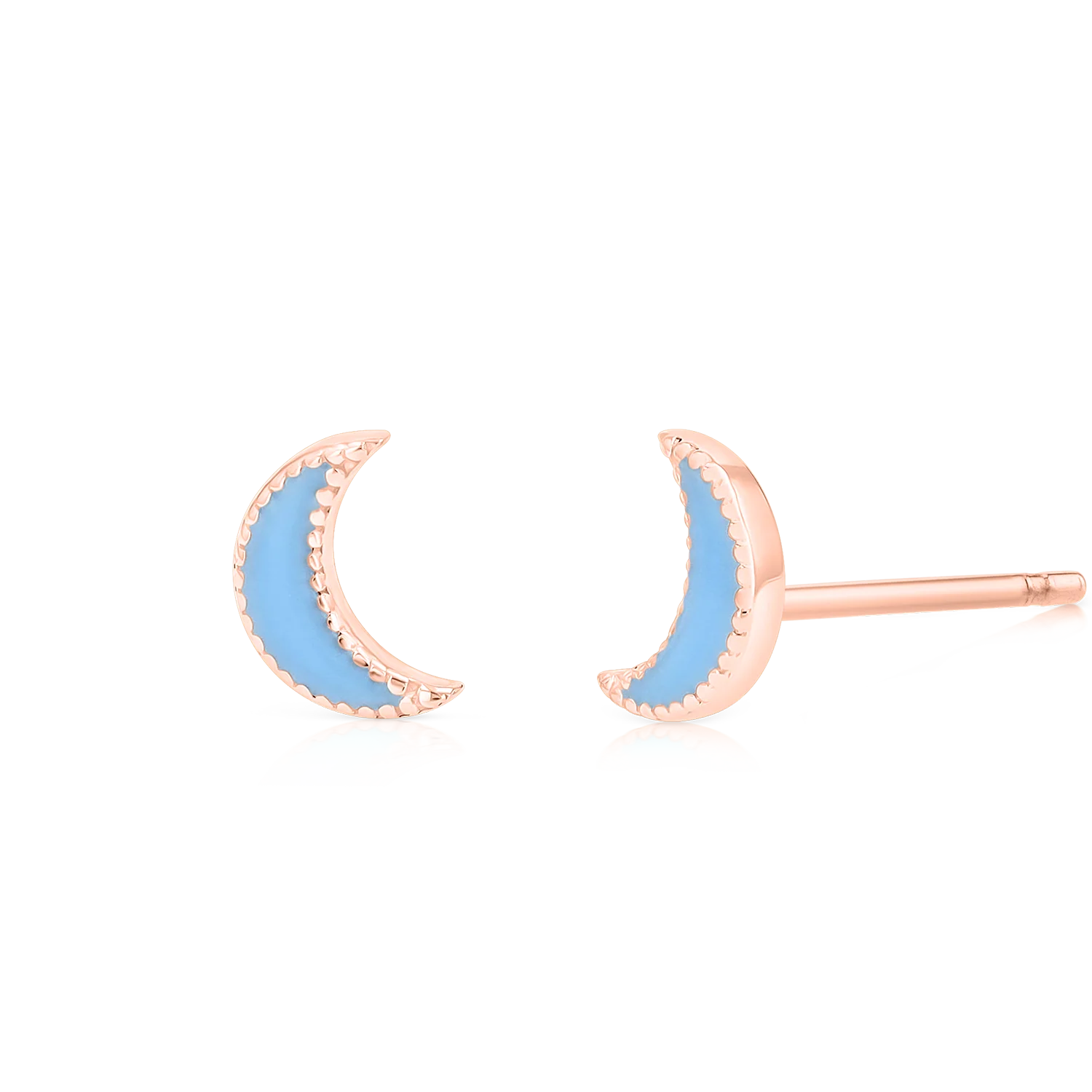 Enamel Moon Earrings - Image 4