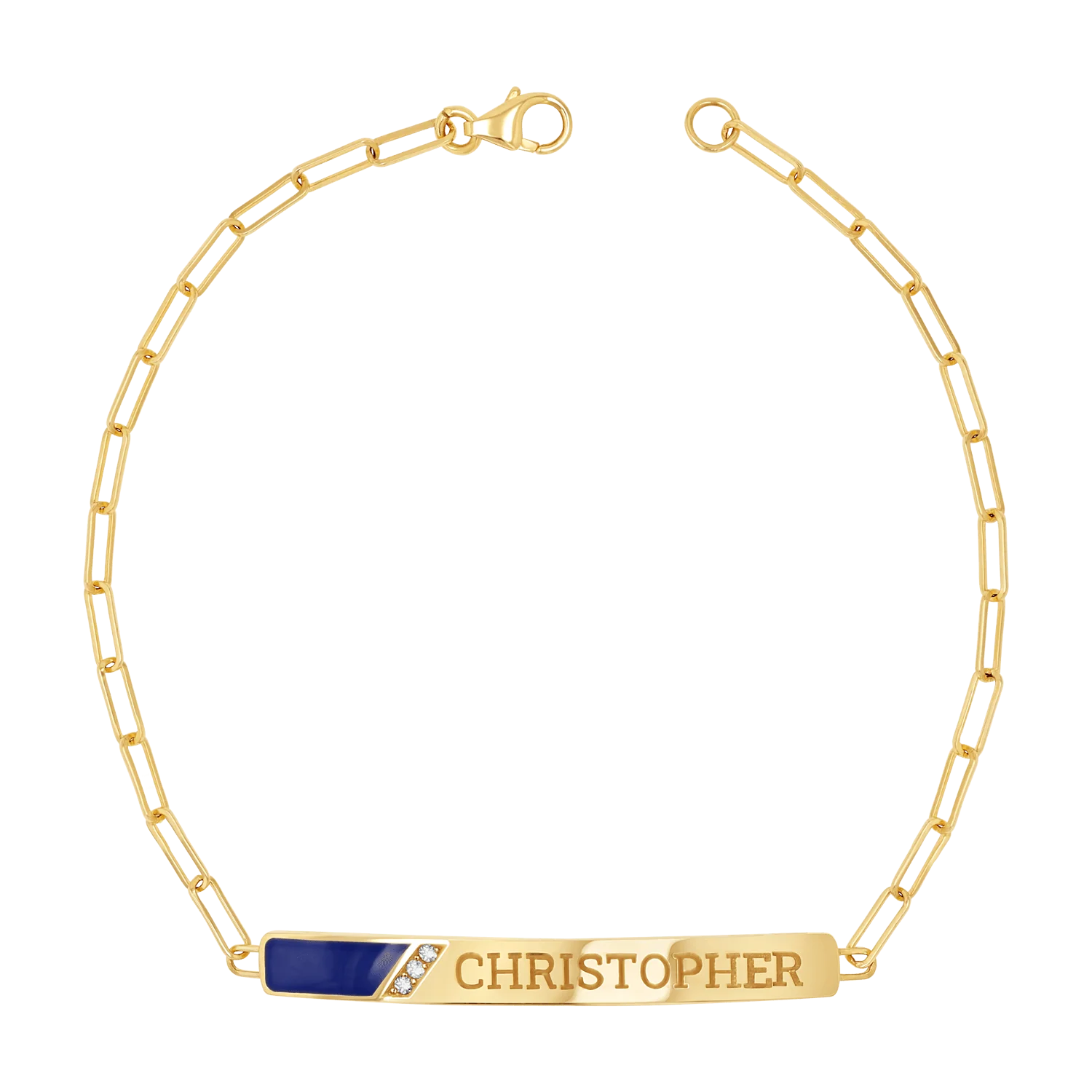 Slash Engravable Bracelet with Diamond Accents - Image 4