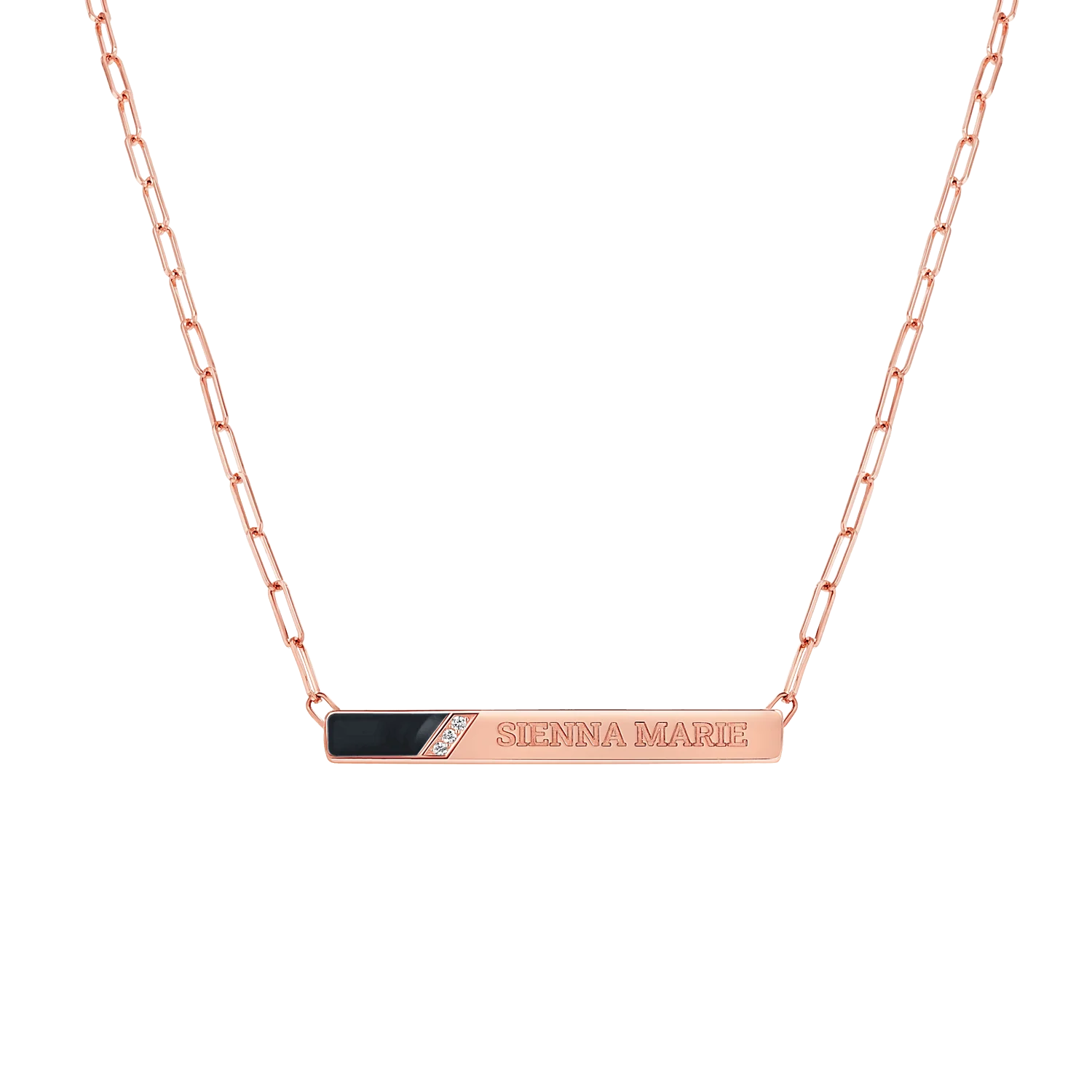 Slash Engravable Necklace with Diamond Accents - Image 29