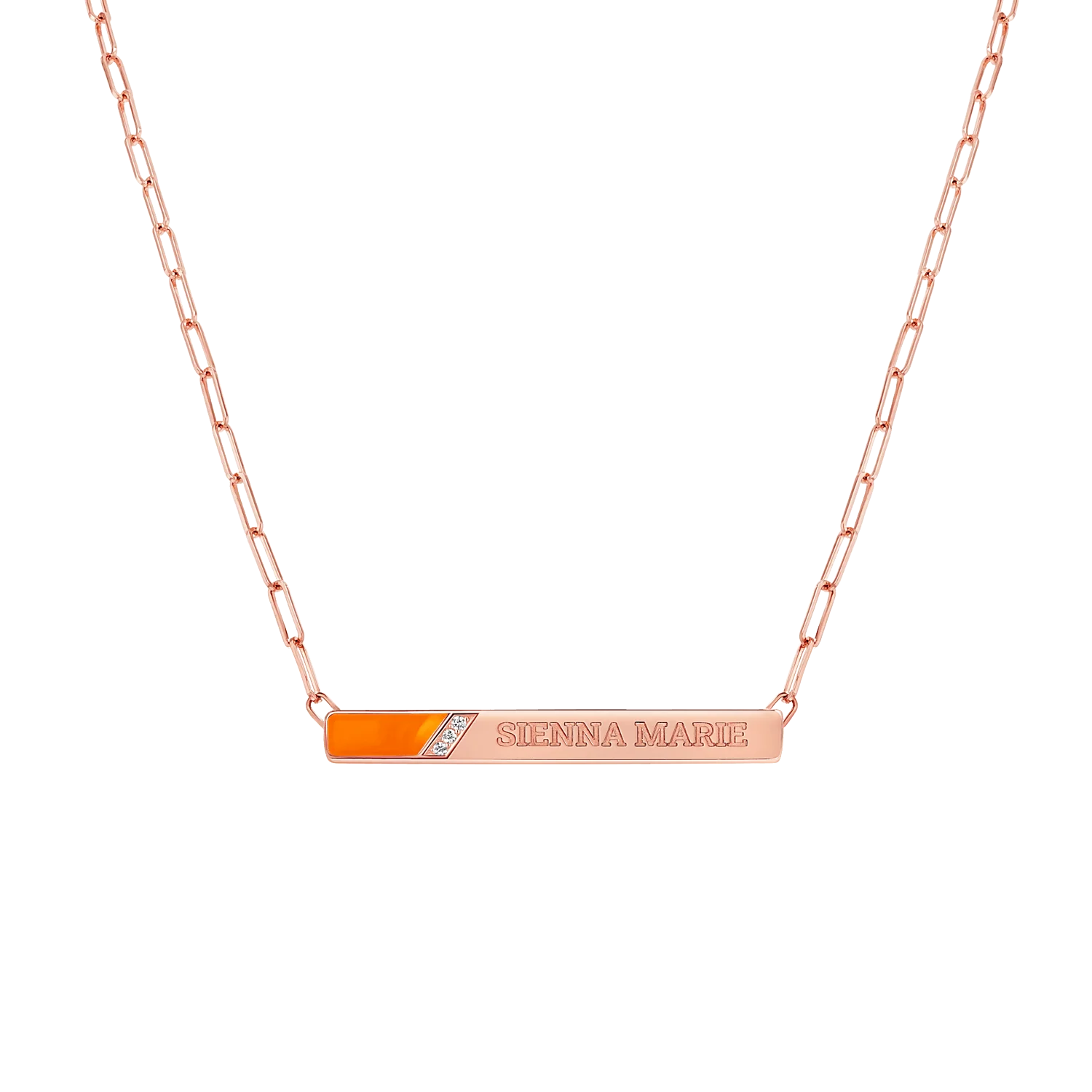 Slash Engravable Necklace with Diamond Accents - Image 32