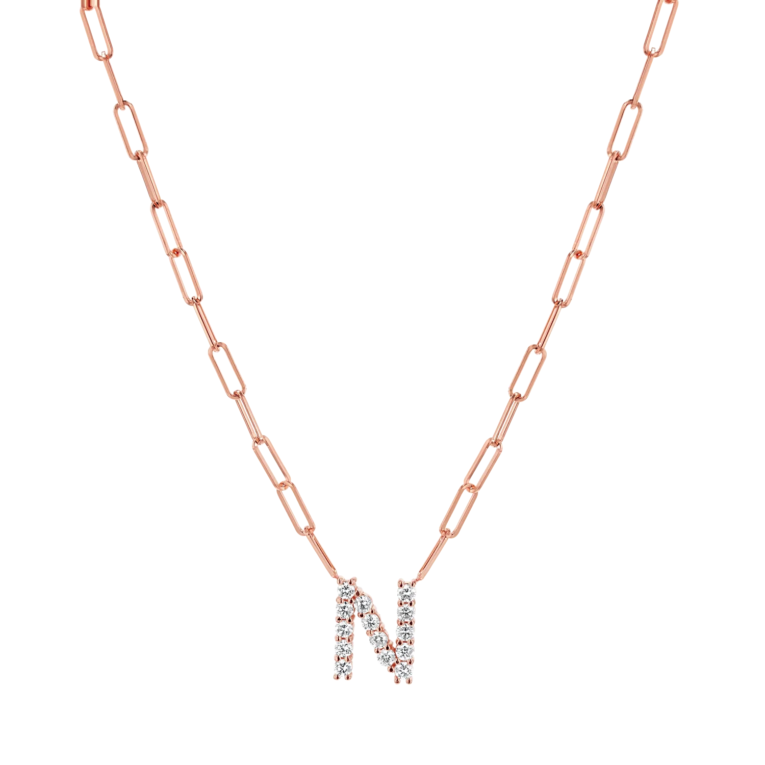 Grand Initial Paper Clip Necklace - Image 3