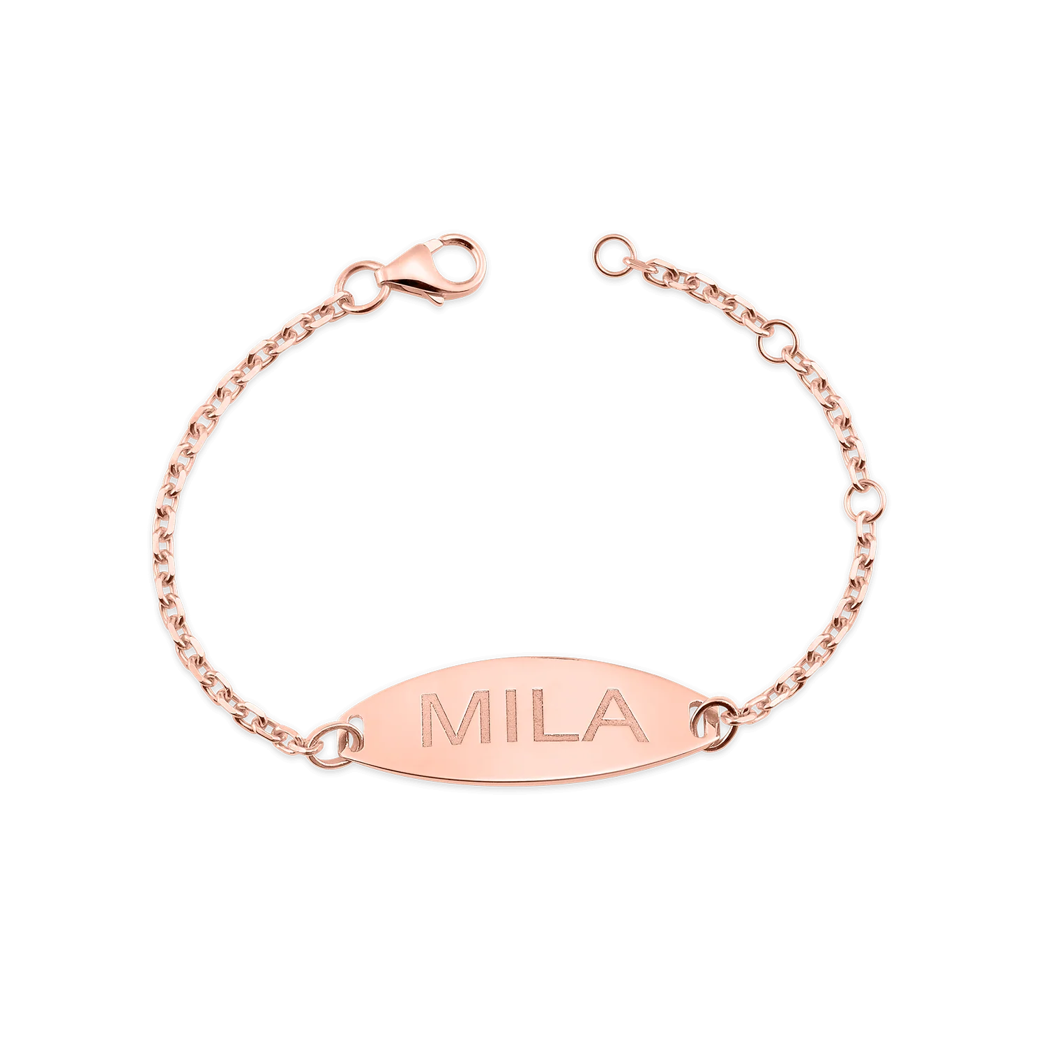 Kids Signature Elongated Oval ID Engravable Bracelet - Image 3