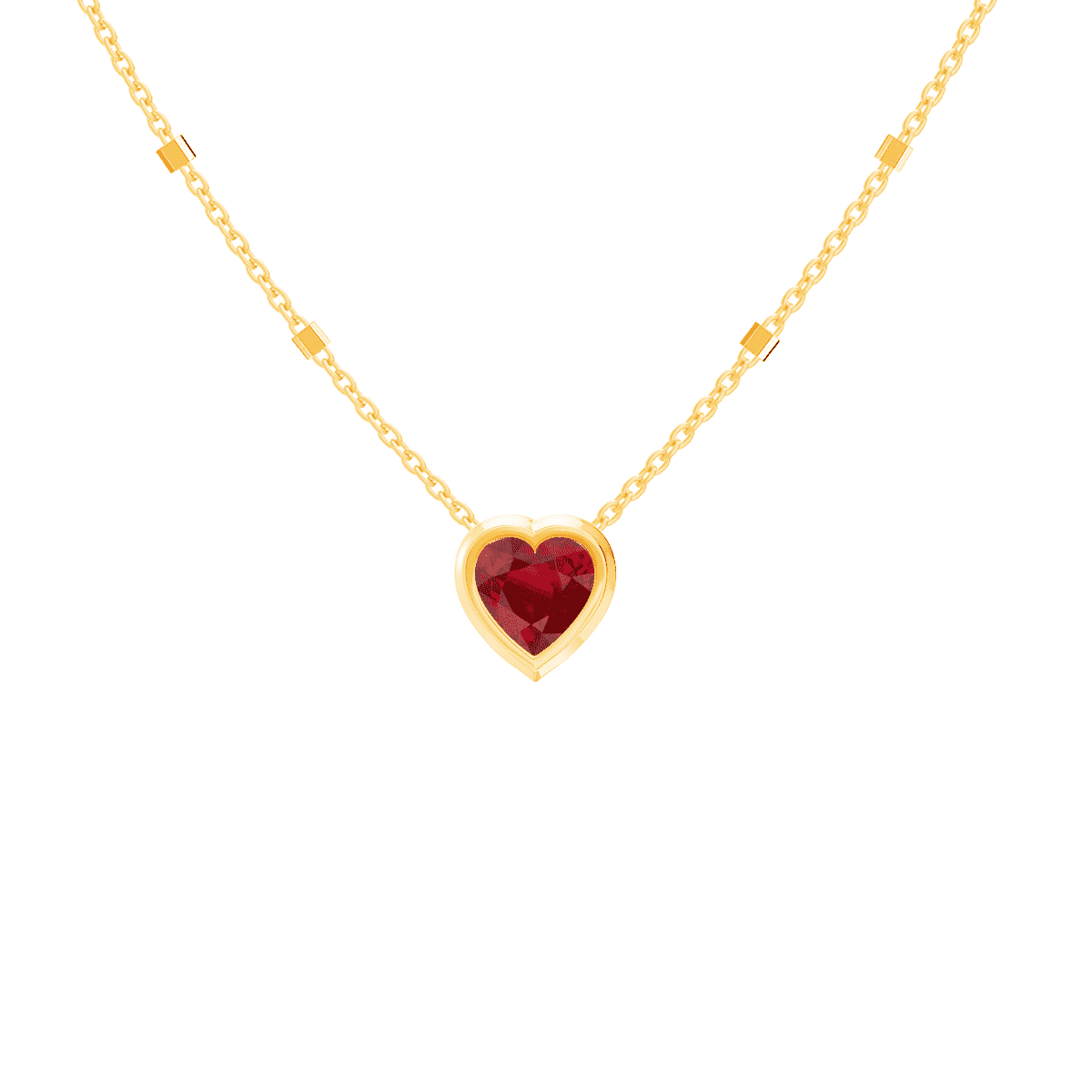 Kids Bezel Heart Necklace - Image 3