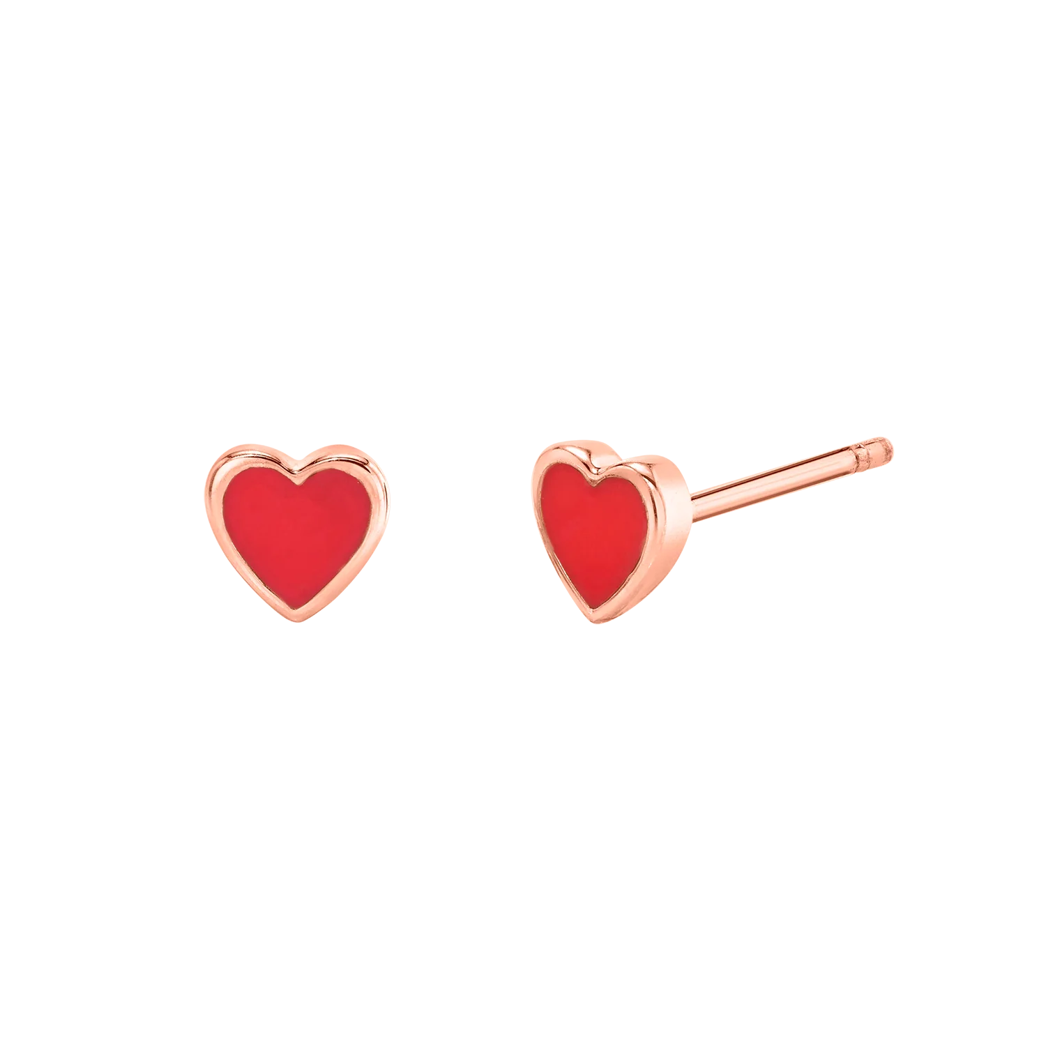 Kids Enamel Heart Shape Studs3 - Image 3