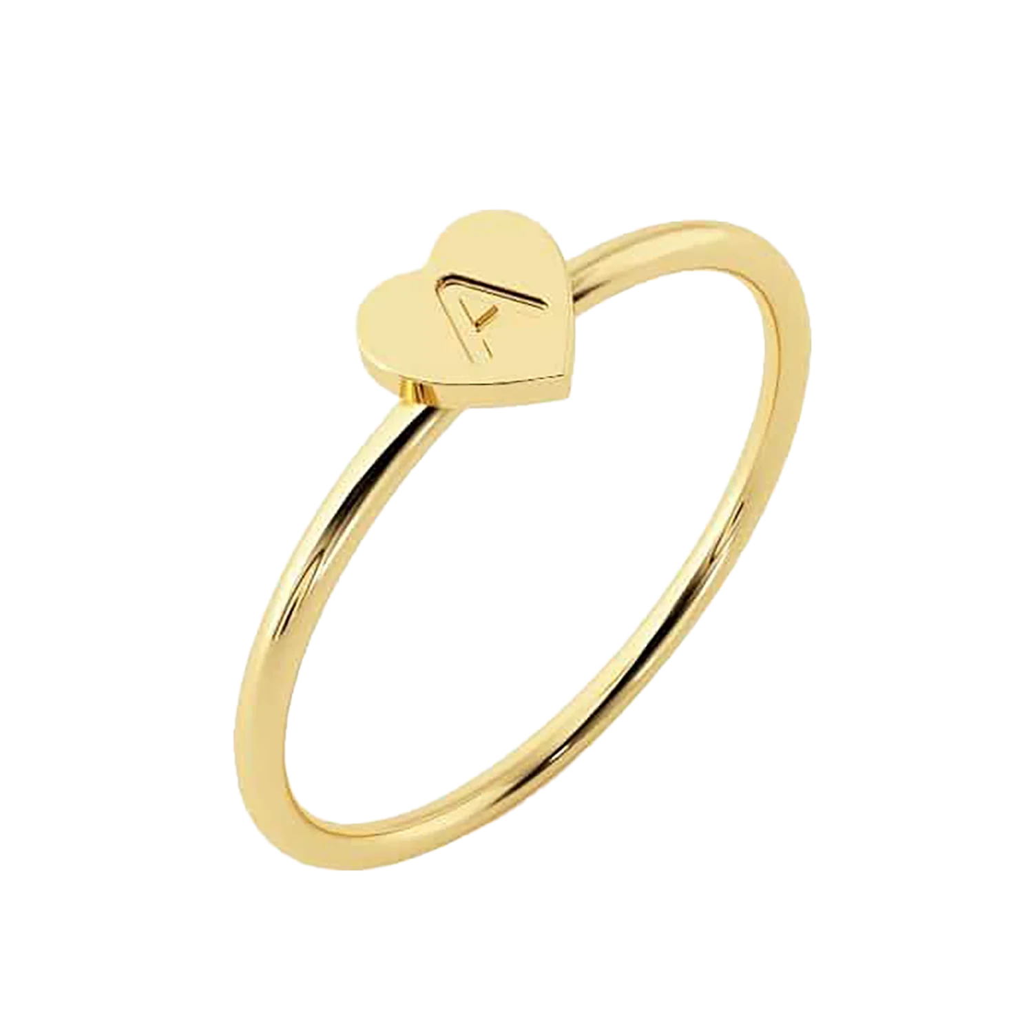 Kids Initial Heart Ring