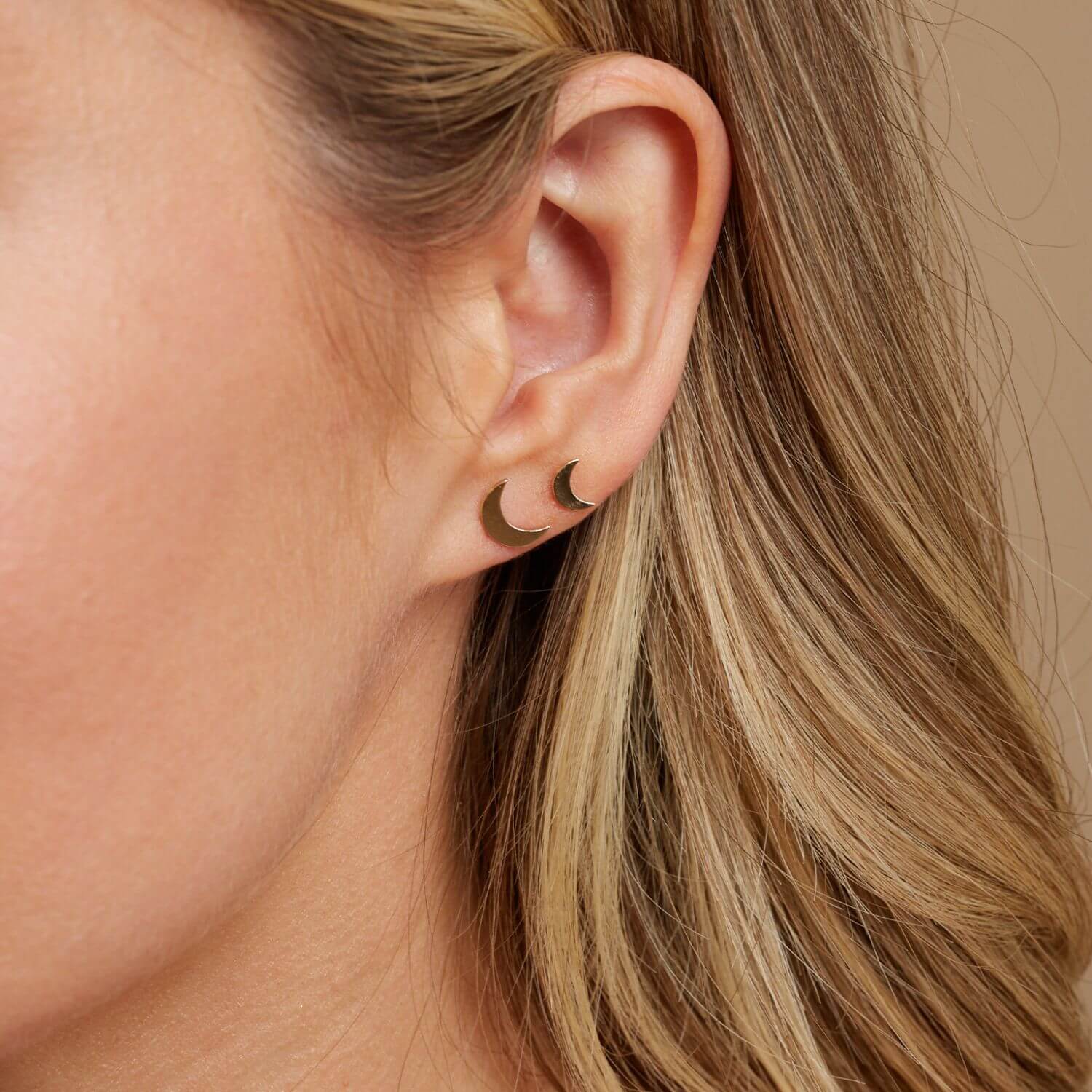 Kids Solid Moon Studs - Image 4