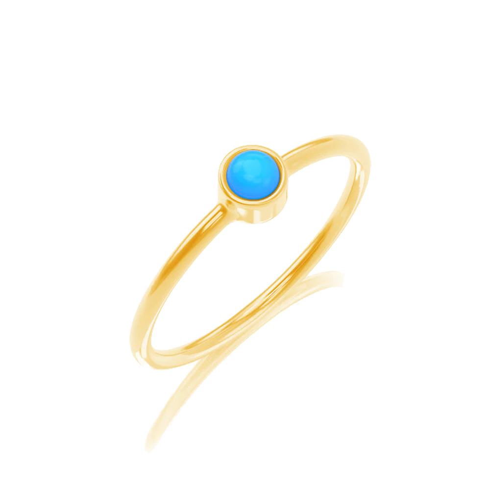 Kids Turquoise Solitaire Ring