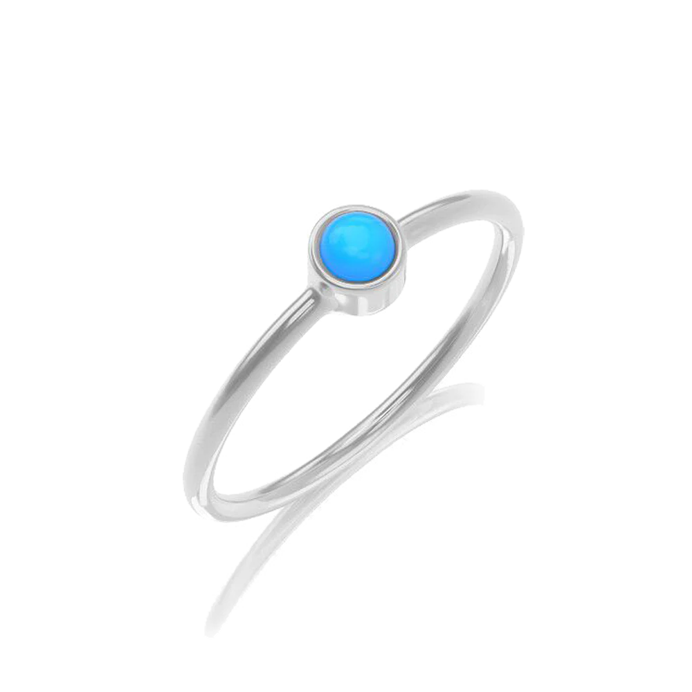Kids Turquoise Solitaire Ring - Image 2