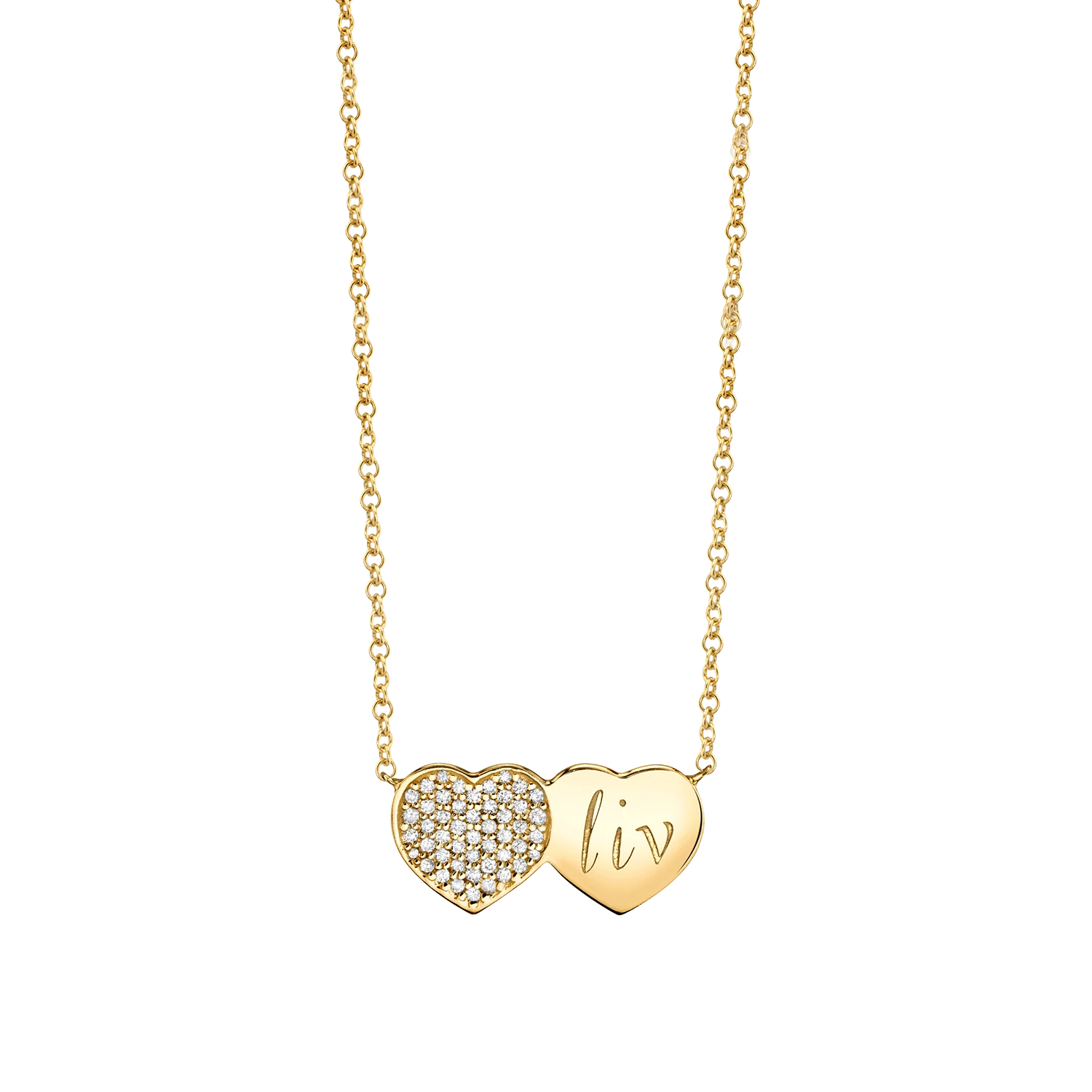 Kids Twin Heart Necklace