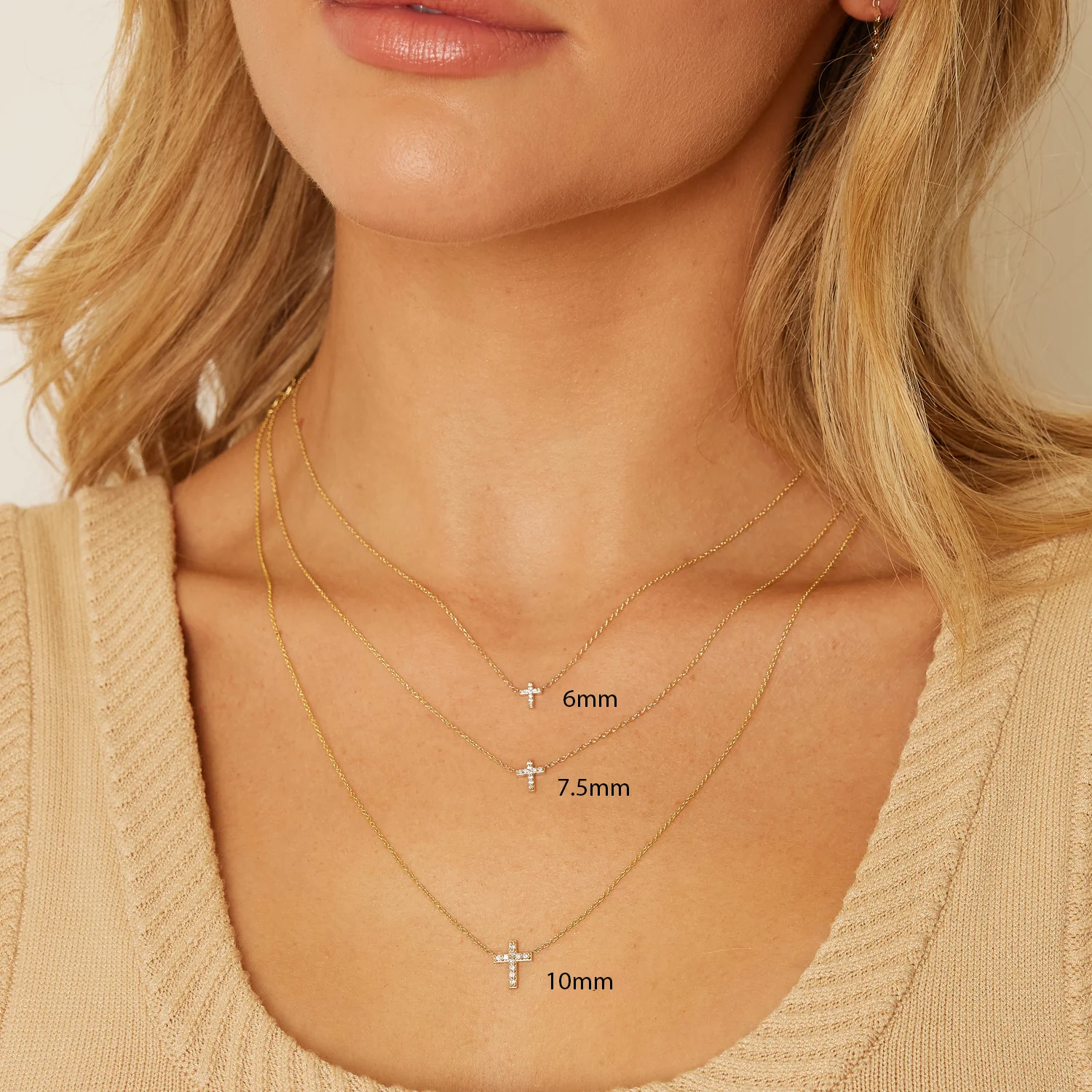 Diamond Pave Cross Necklace - Image 4