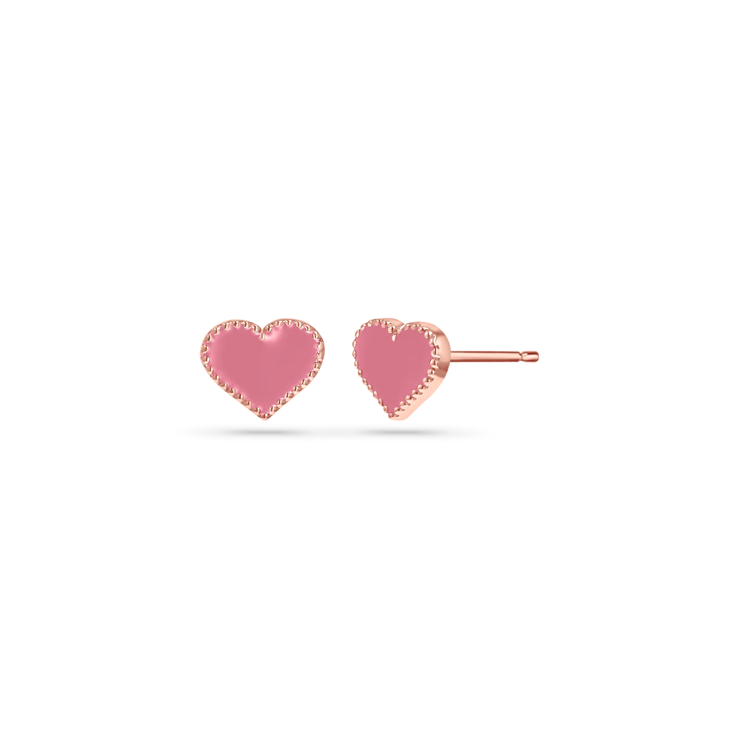 Enamel Heart Earrings - Image 3