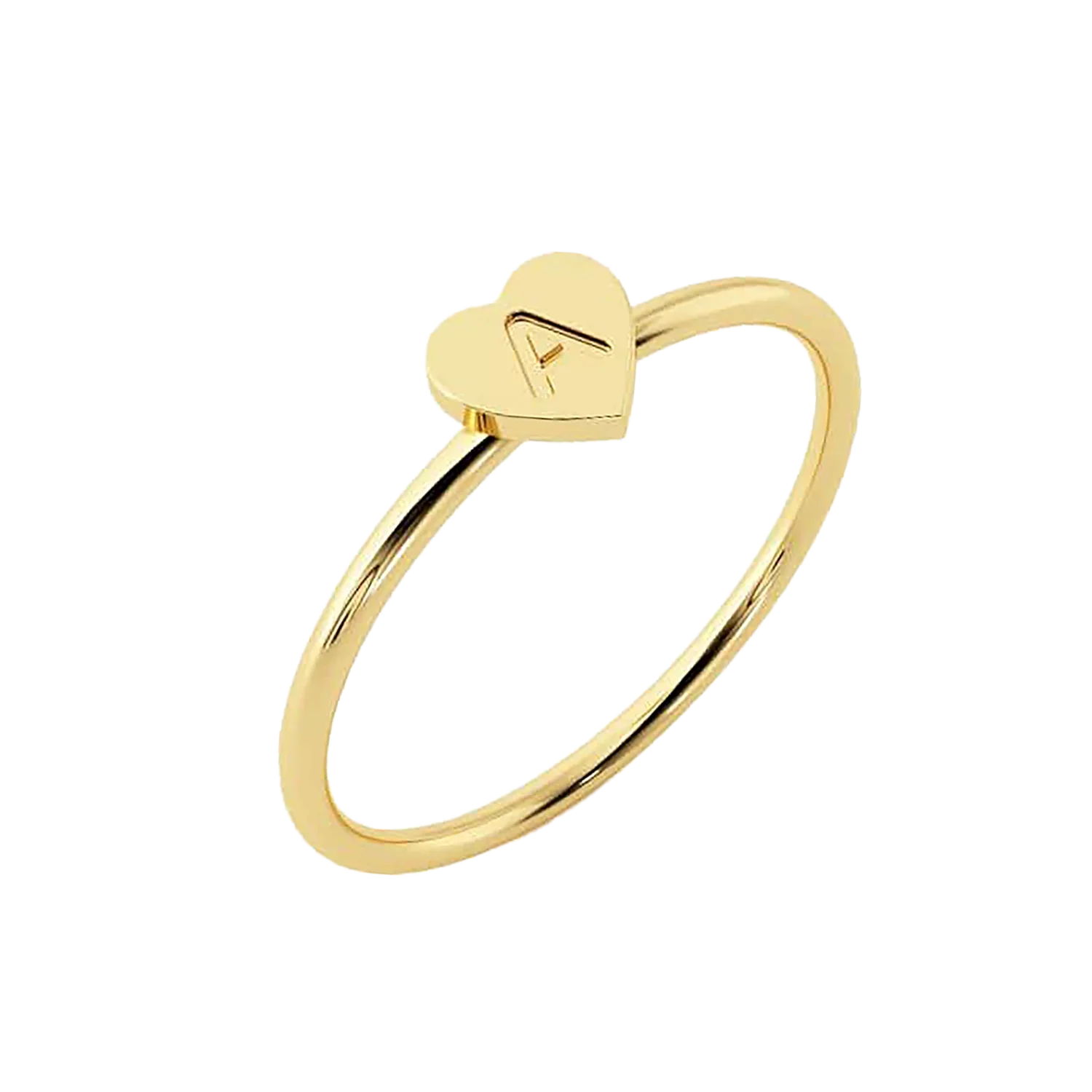 Petit Initial Heart Ring - Image 3